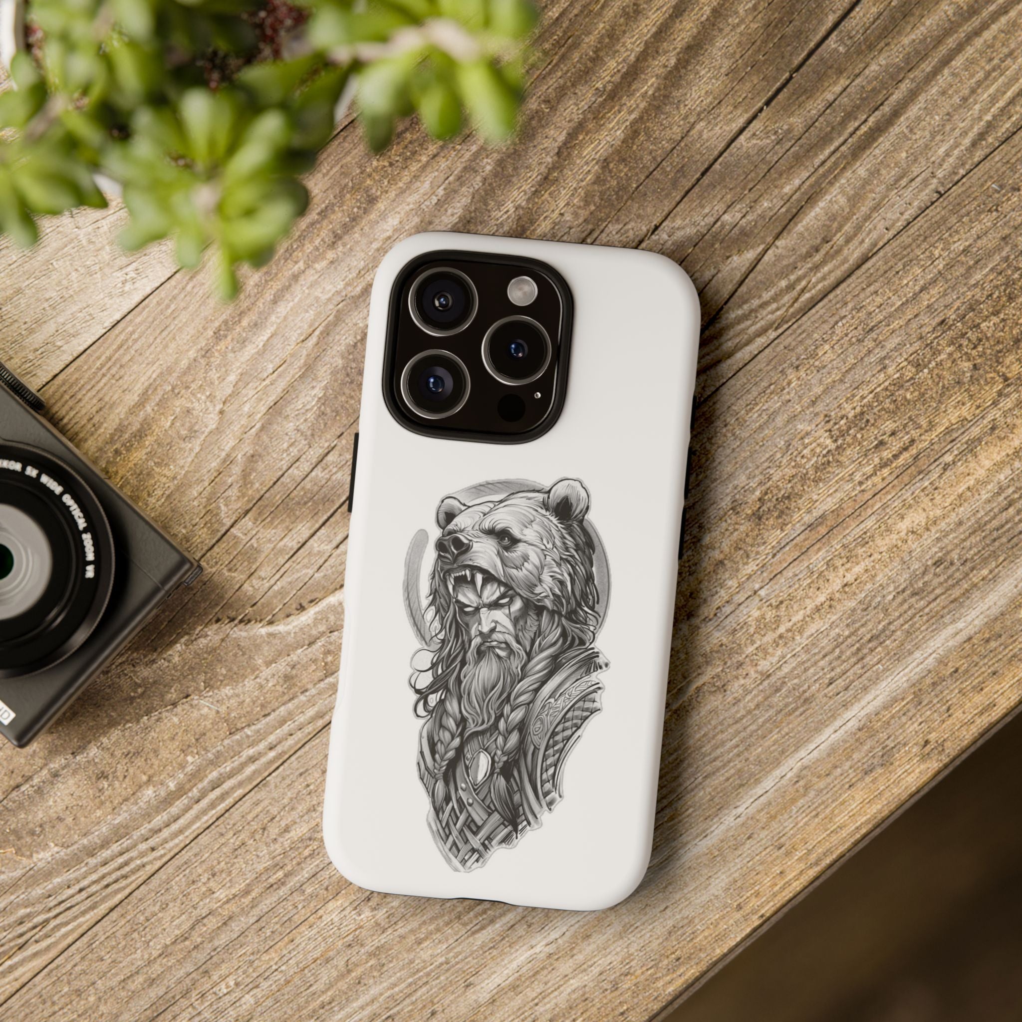 Viking Berserker Bear – Norse Warrior iPhone Case