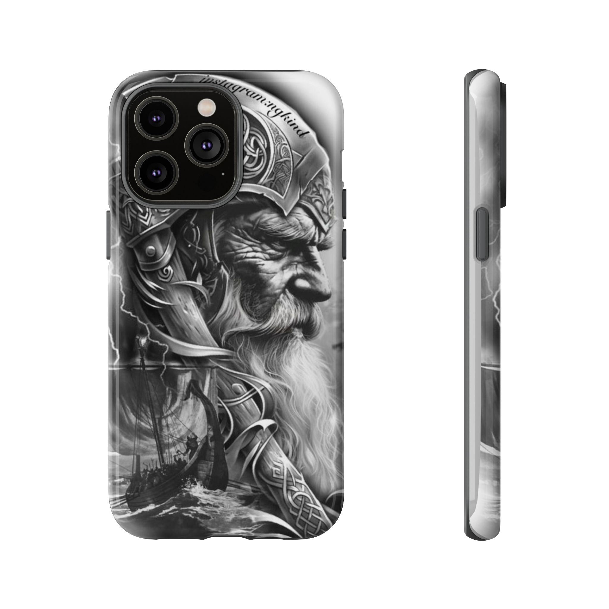 Viking Warrior & Longship – Norse Mythology iPhone Case