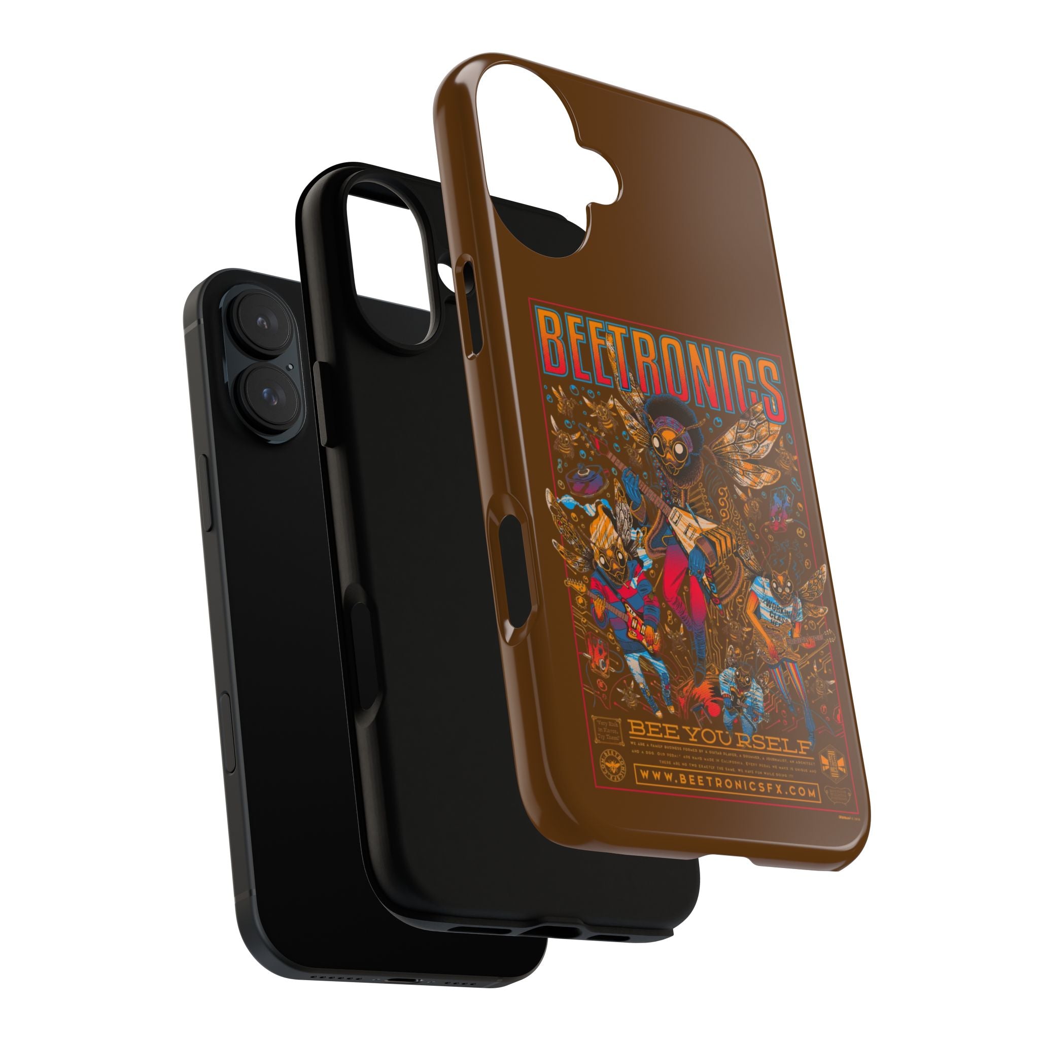 BeeTronics Rock Band – Psychedelic Bee Guitarist iPhone Case
