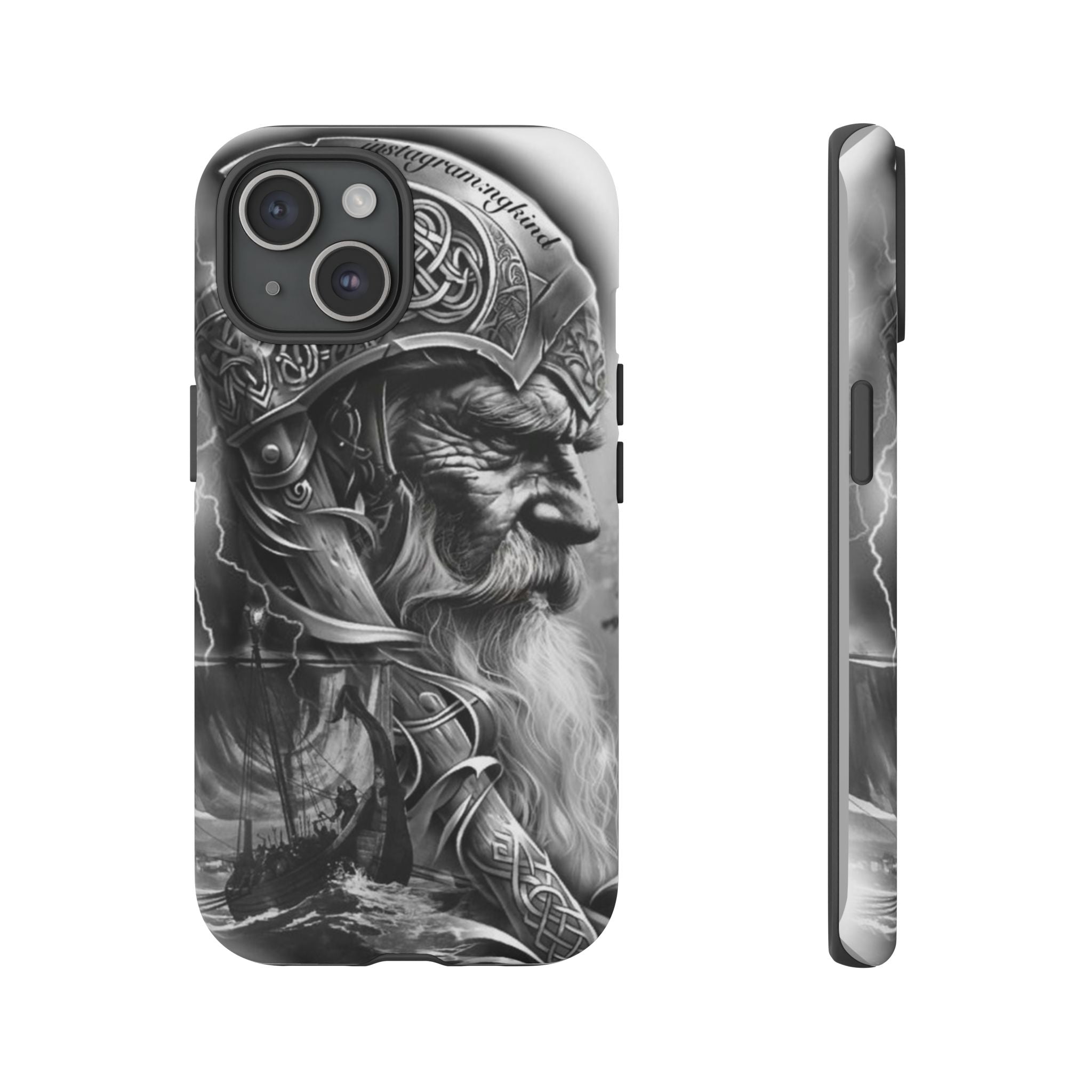 Viking Warrior & Longship – Norse Mythology iPhone Case