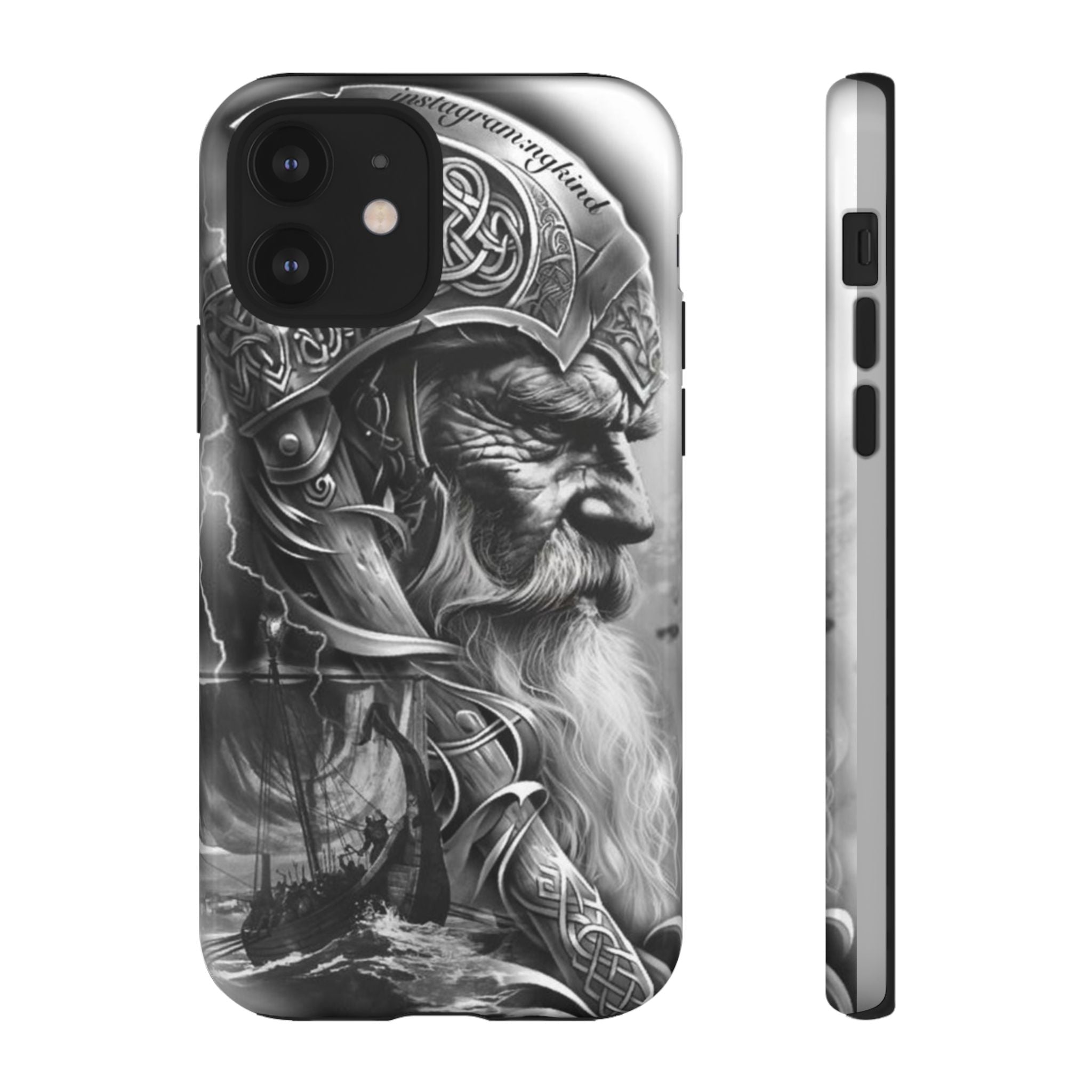 Viking Warrior & Longship – Norse Mythology iPhone Case