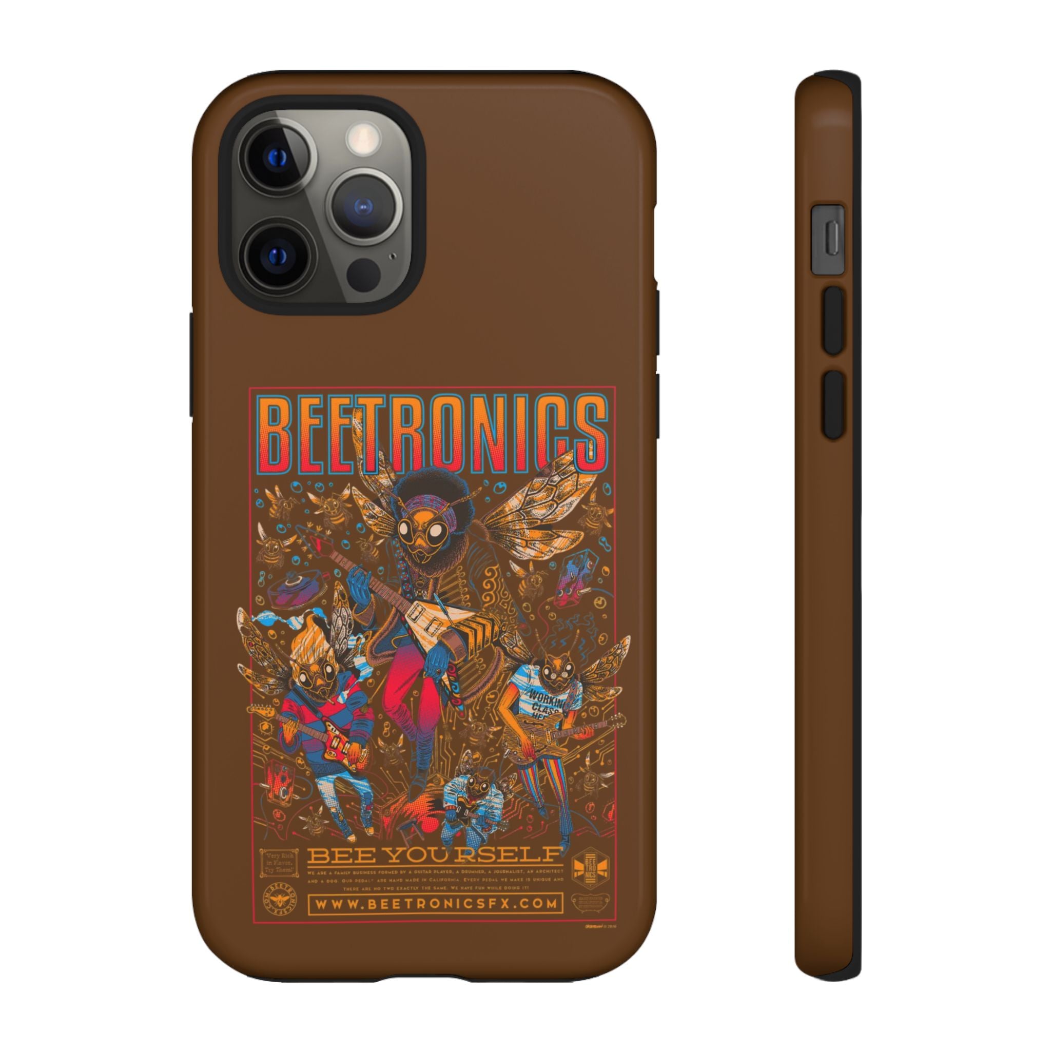 BeeTronics Rock Band – Psychedelic Bee Guitarist iPhone Case