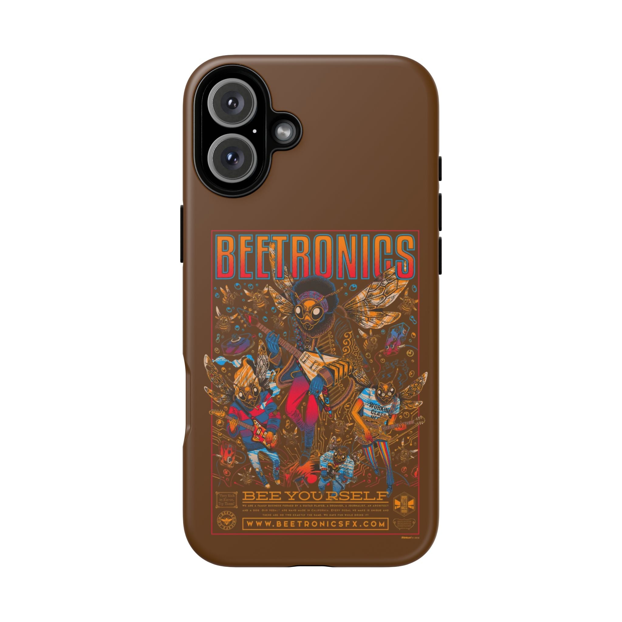 BeeTronics Rock Band – Psychedelic Bee Guitarist iPhone Case