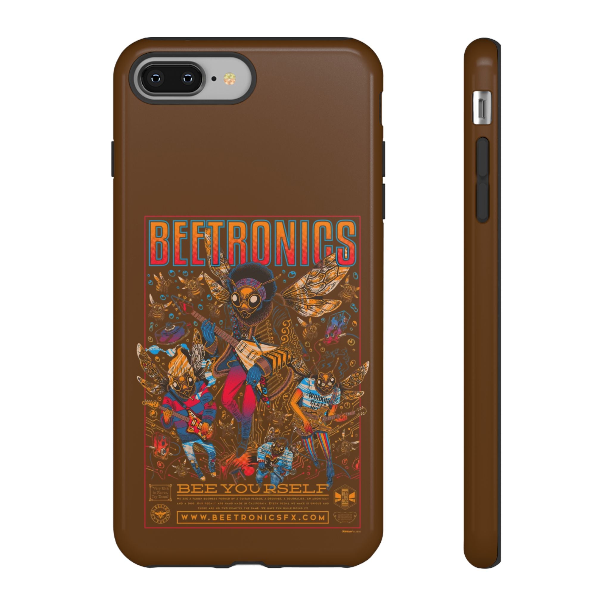 BeeTronics Rock Band – Psychedelic Bee Guitarist iPhone Case