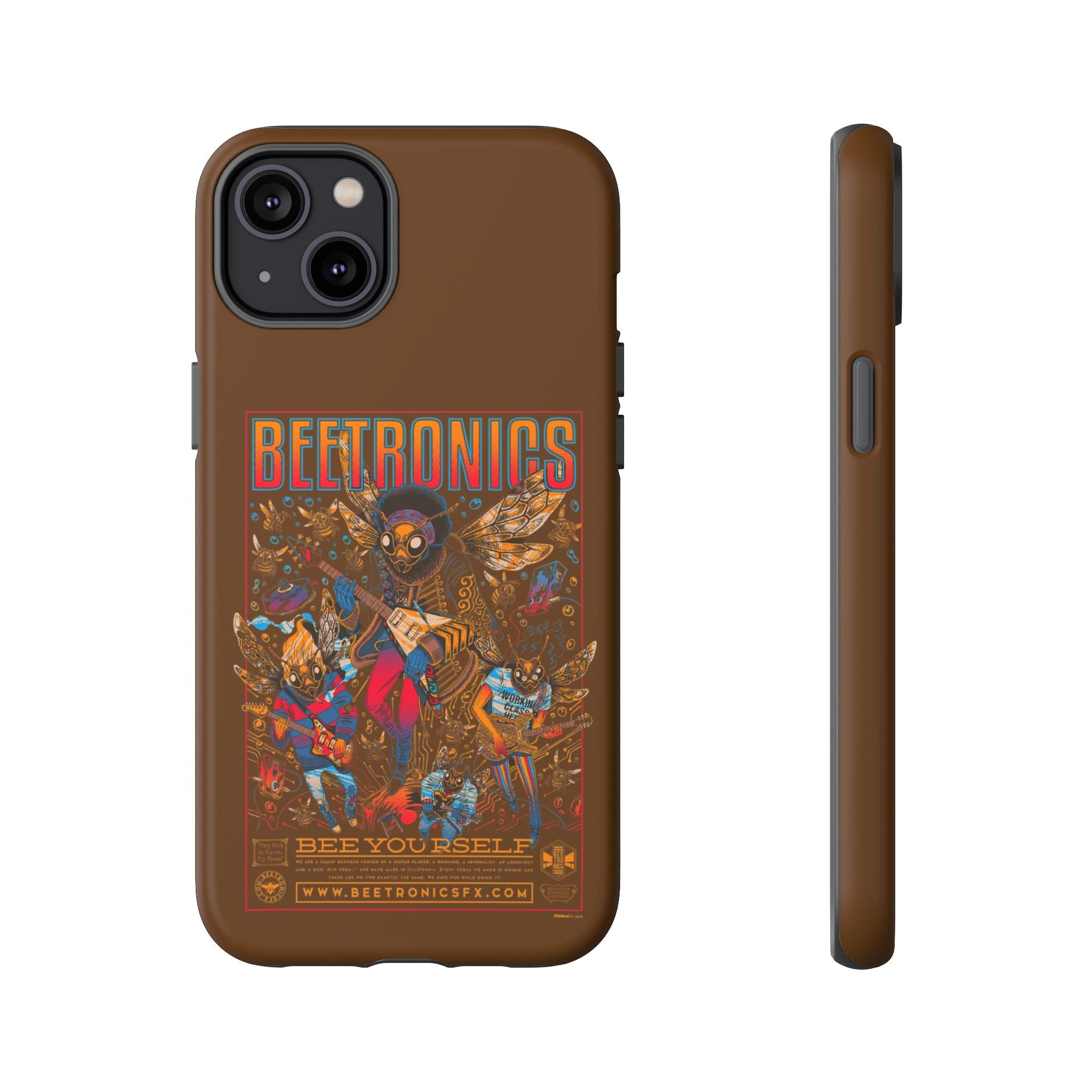 BeeTronics Rock Band – Psychedelic Bee Guitarist iPhone Case