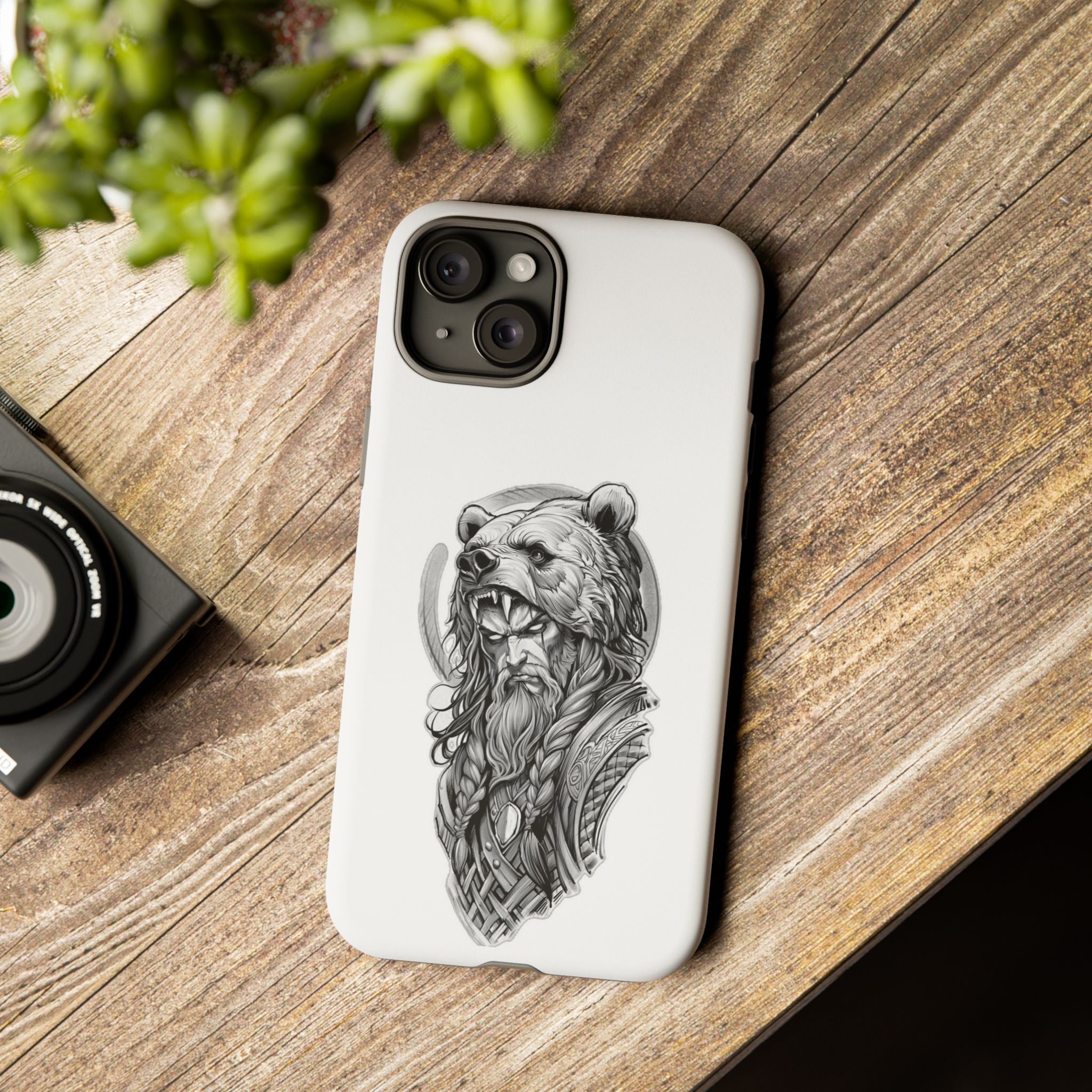 Viking Berserker Bear – Norse Warrior iPhone Case