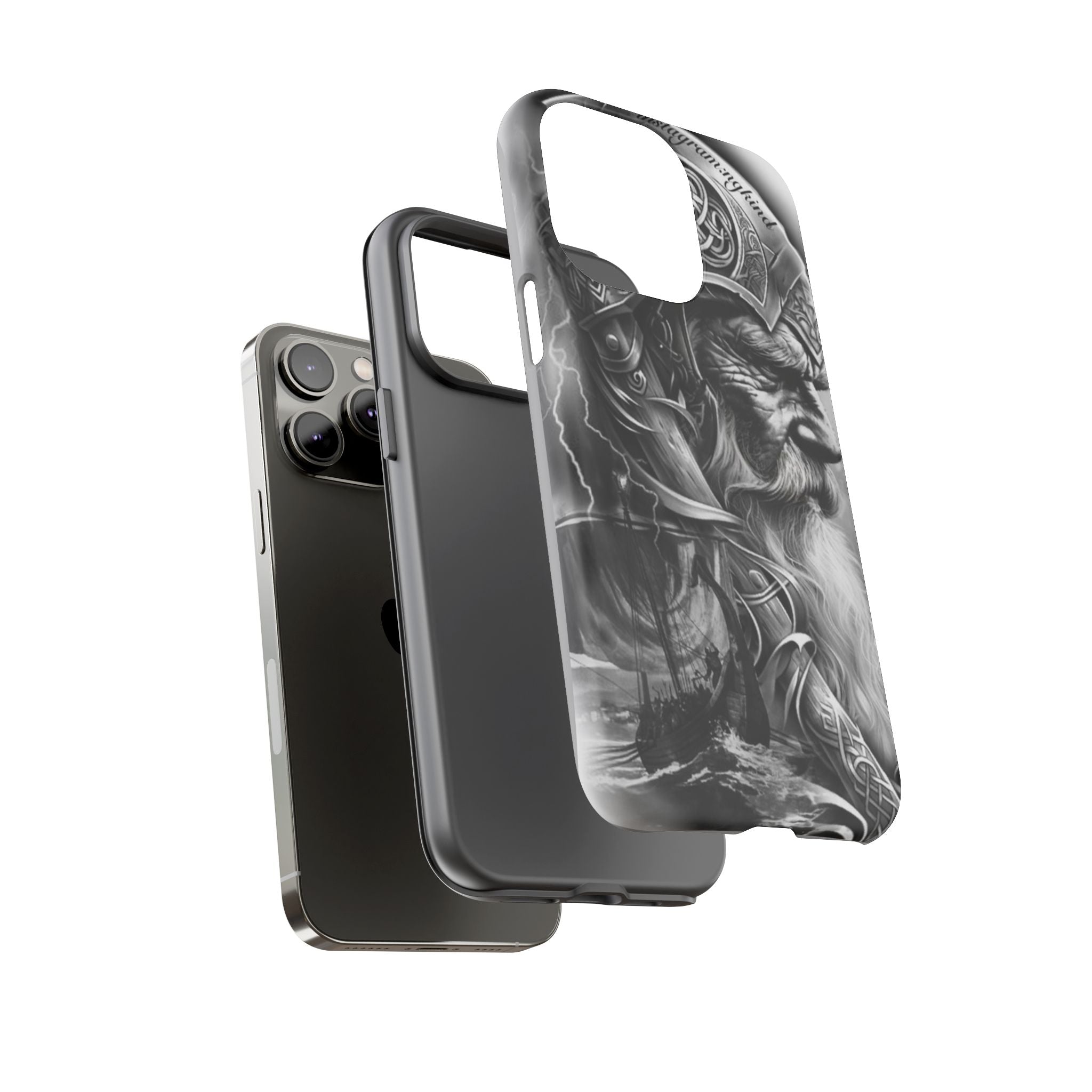 Viking Warrior & Longship – Norse Mythology iPhone Case