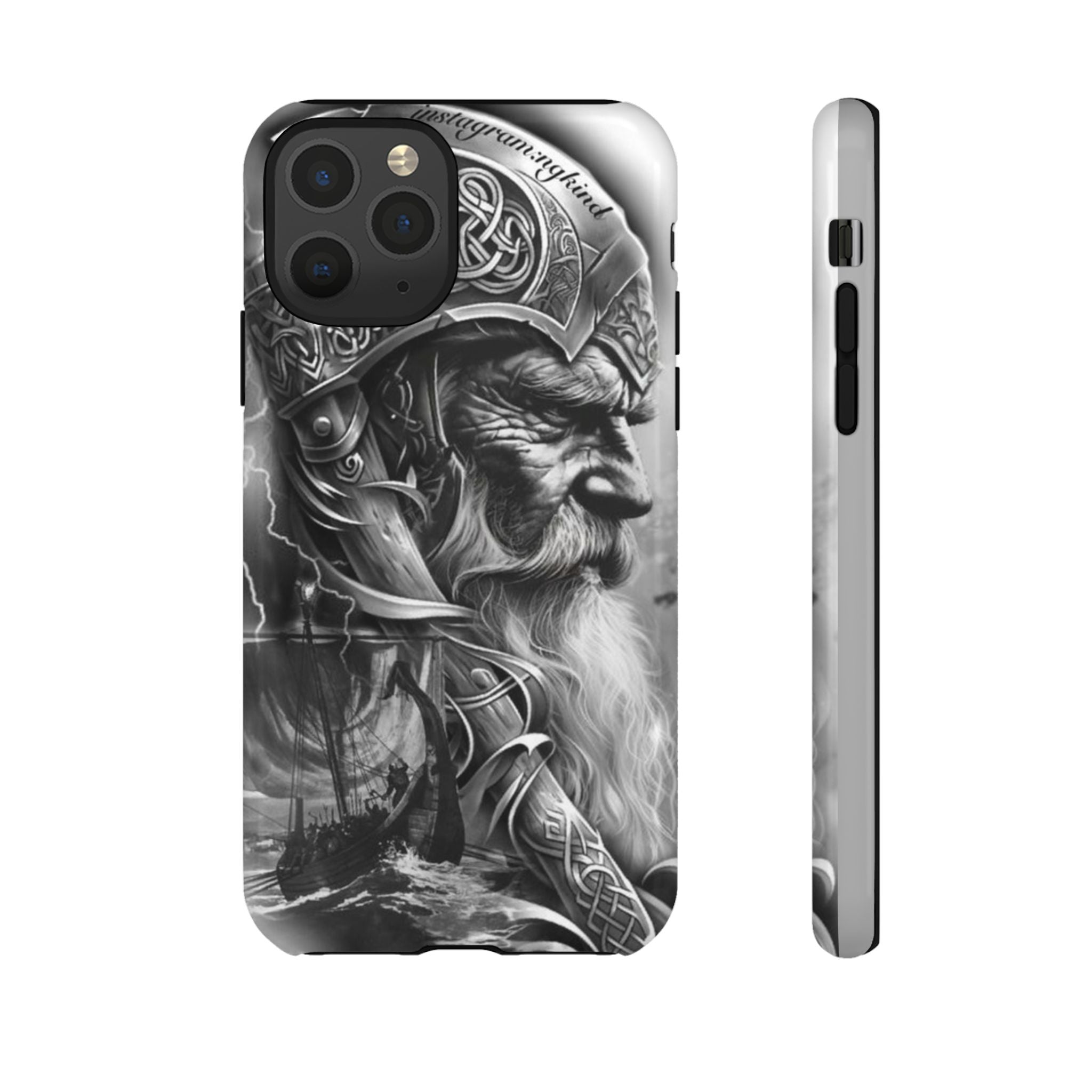 Viking Warrior & Longship – Norse Mythology iPhone Case