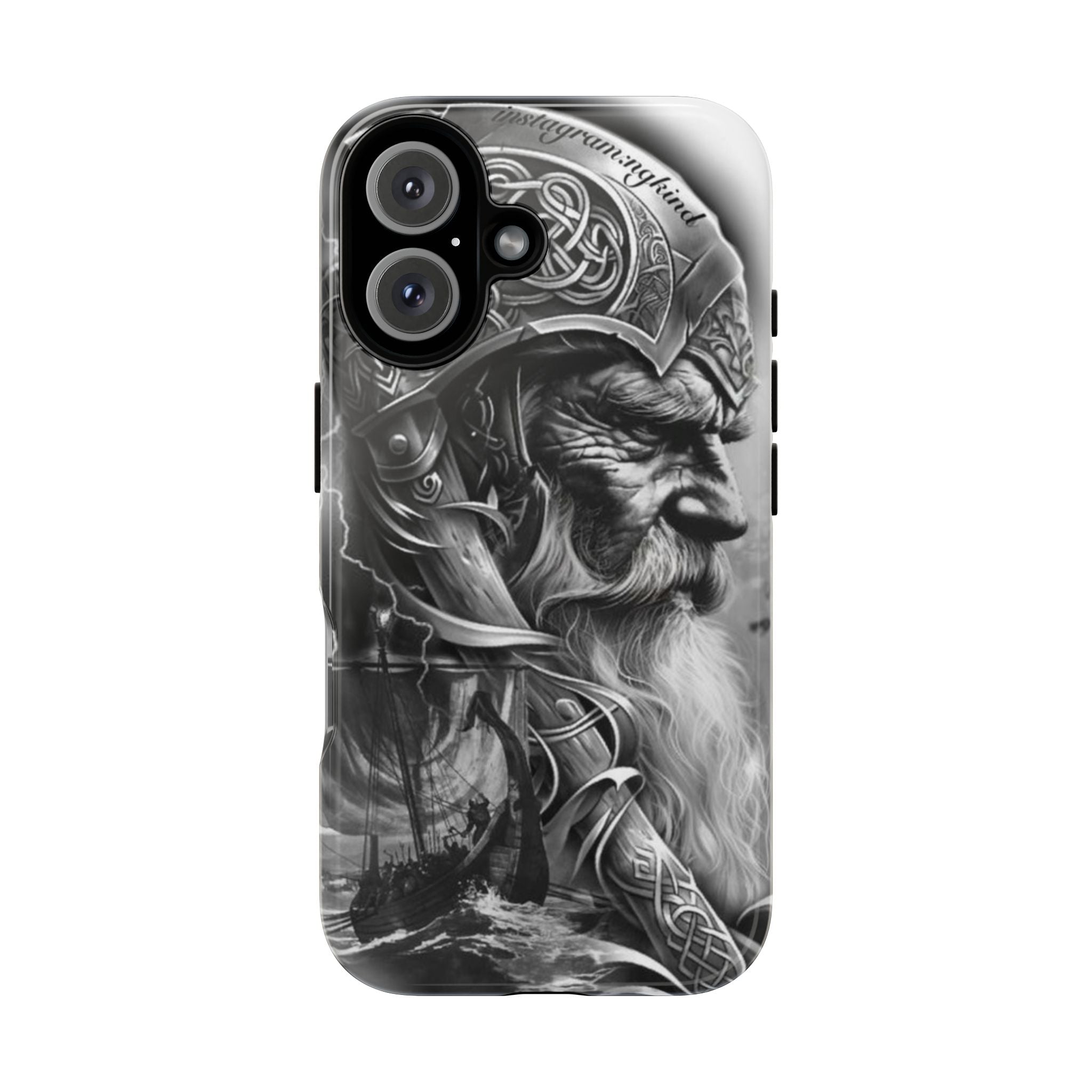 Viking Warrior & Longship – Norse Mythology iPhone Case