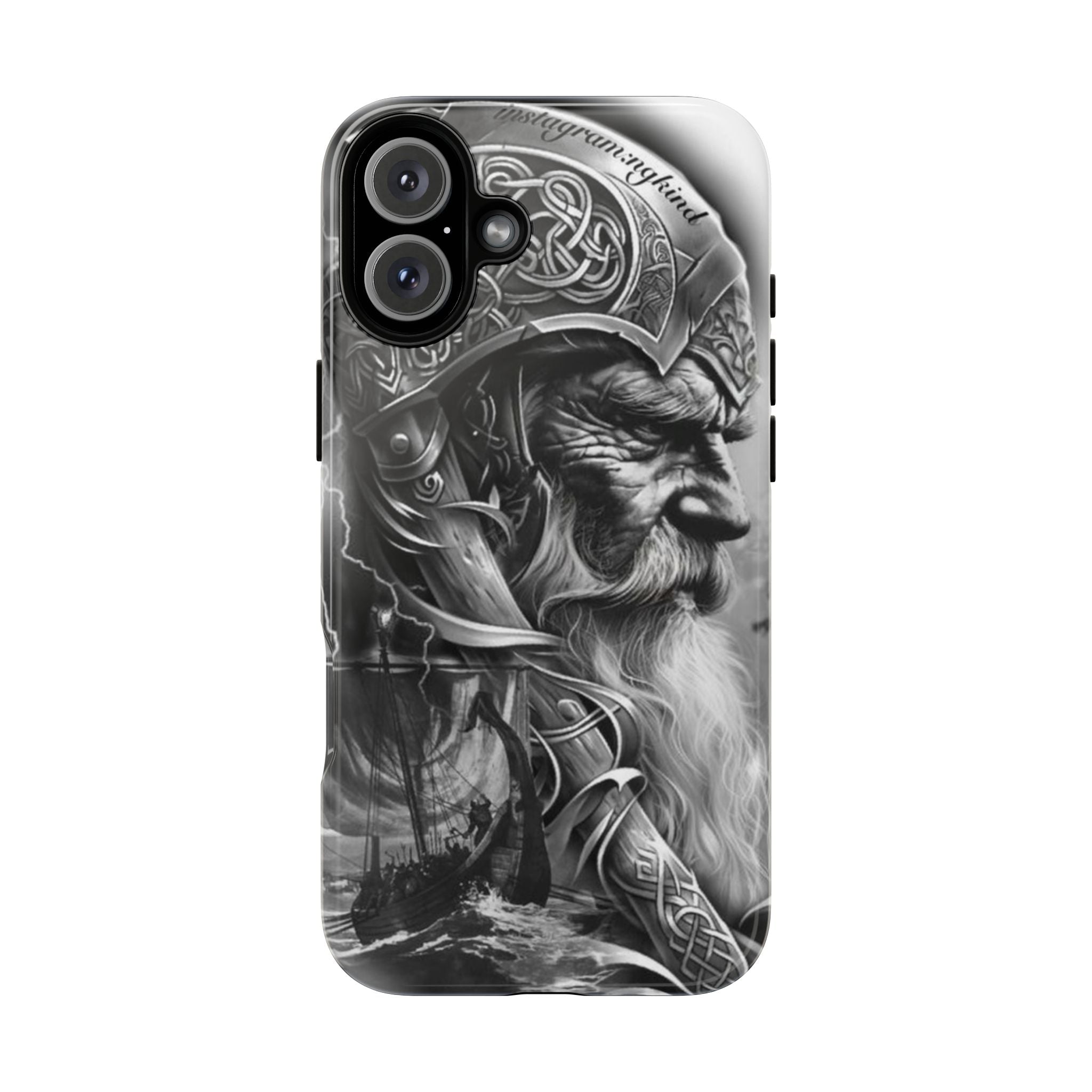 Viking Warrior & Longship – Norse Mythology iPhone Case
