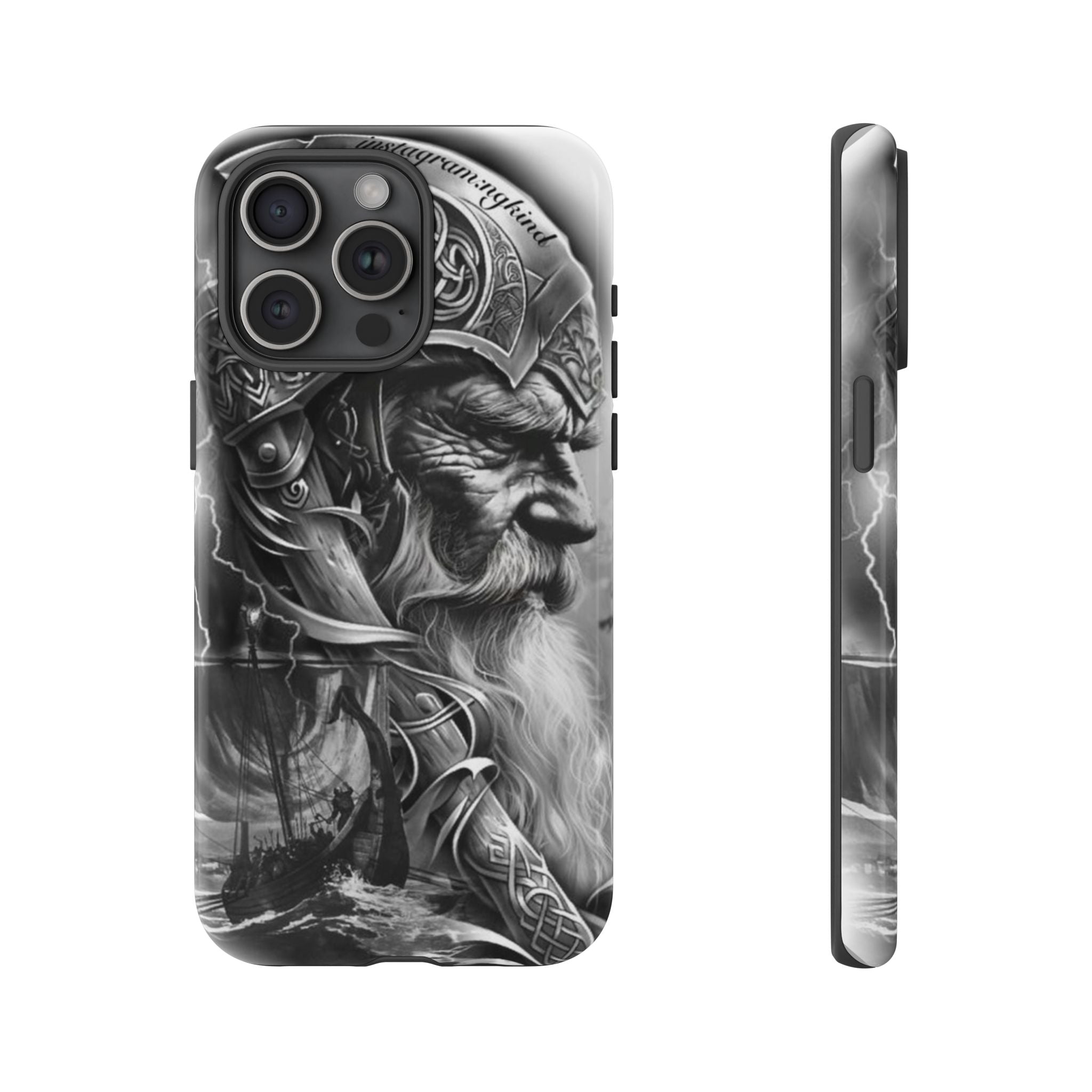 Viking Warrior & Longship – Norse Mythology iPhone Case