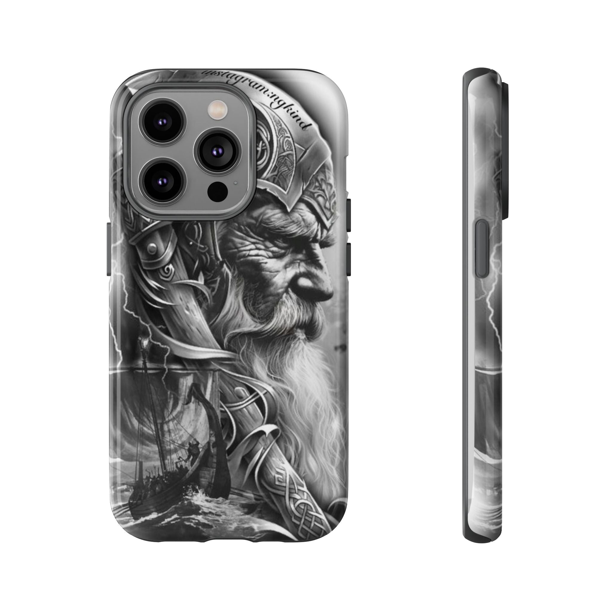 Viking Warrior & Longship – Norse Mythology iPhone Case