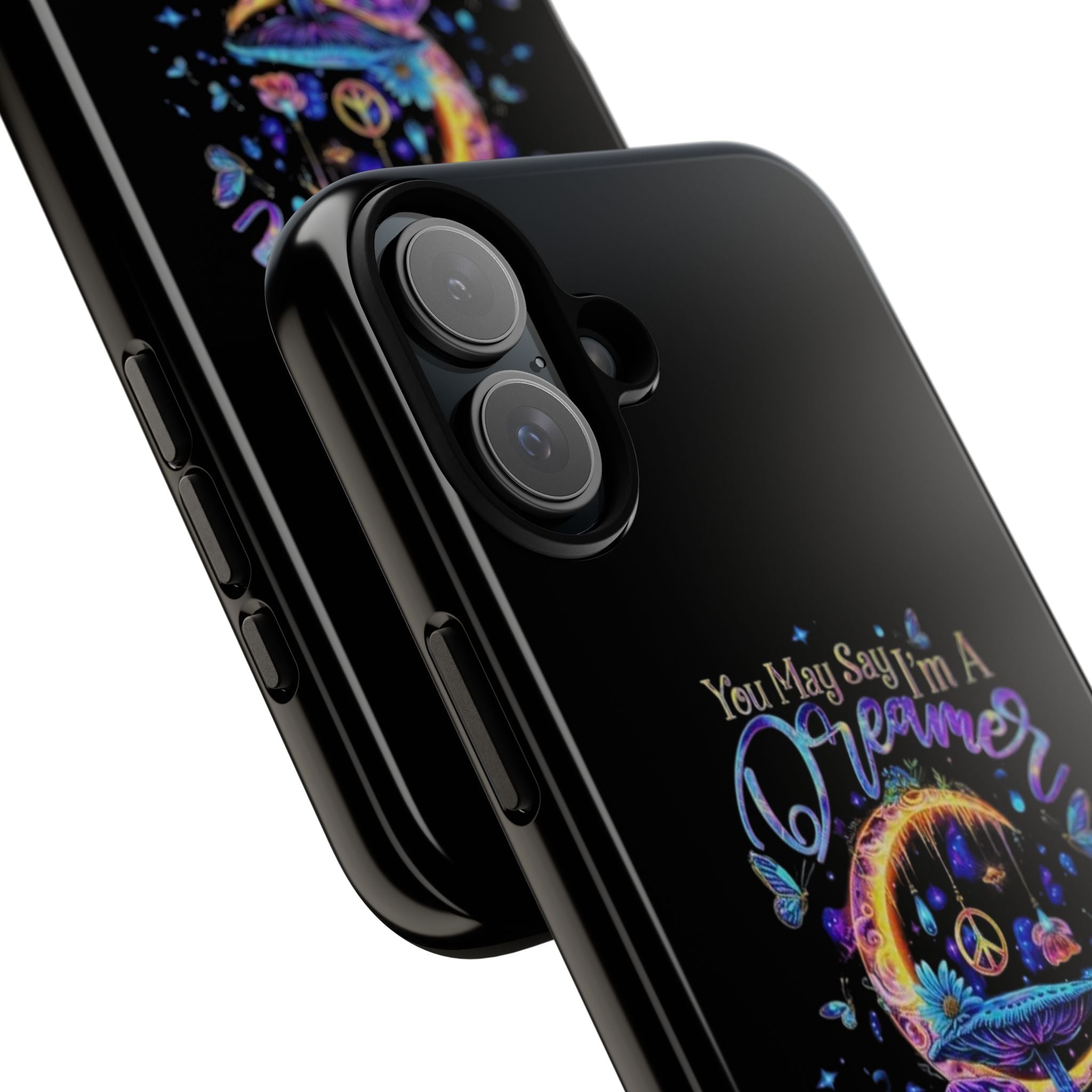 Dreamer Moon & Mushrooms – Neon Psychedelic iPhone Case