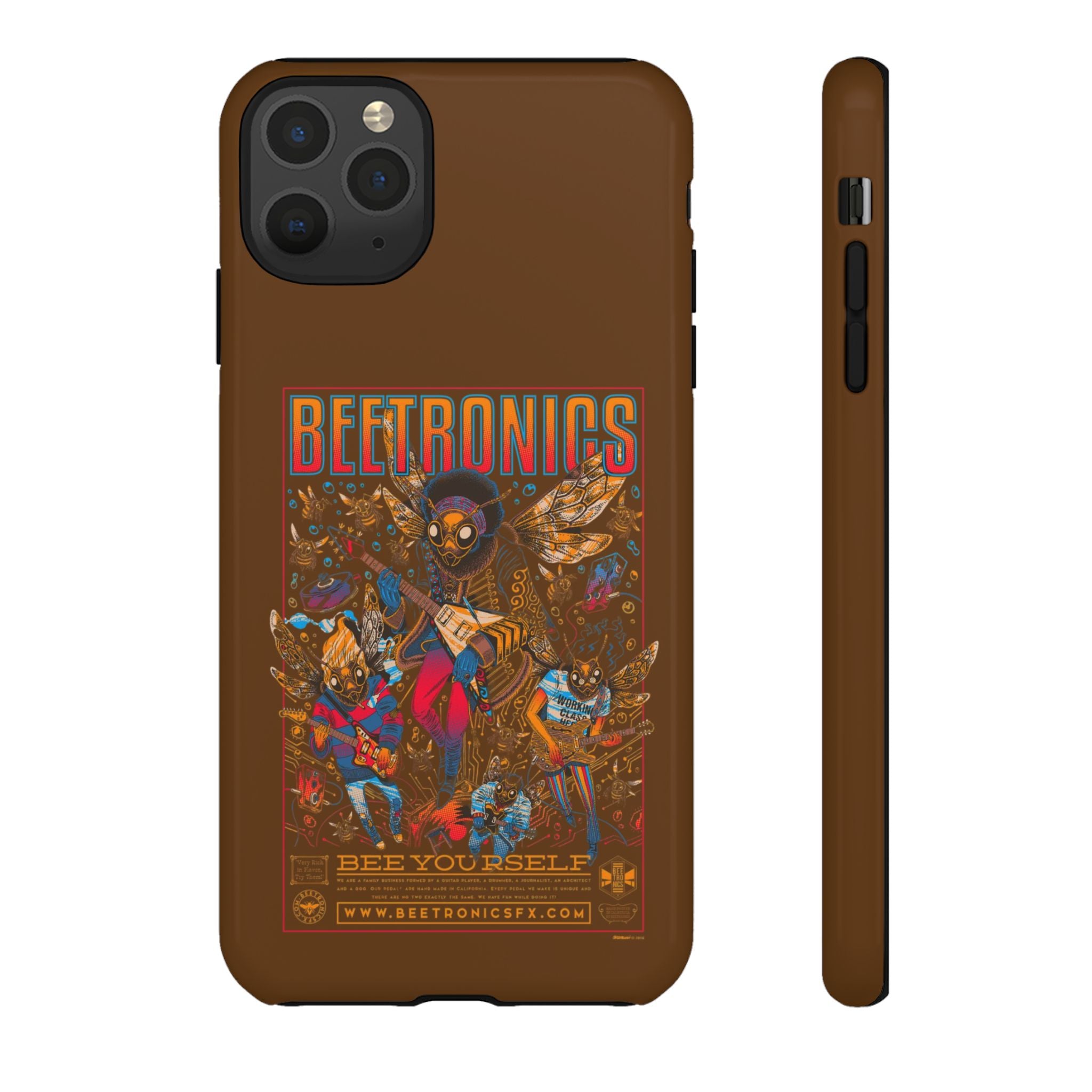 BeeTronics Rock Band – Psychedelic Bee Guitarist iPhone Case