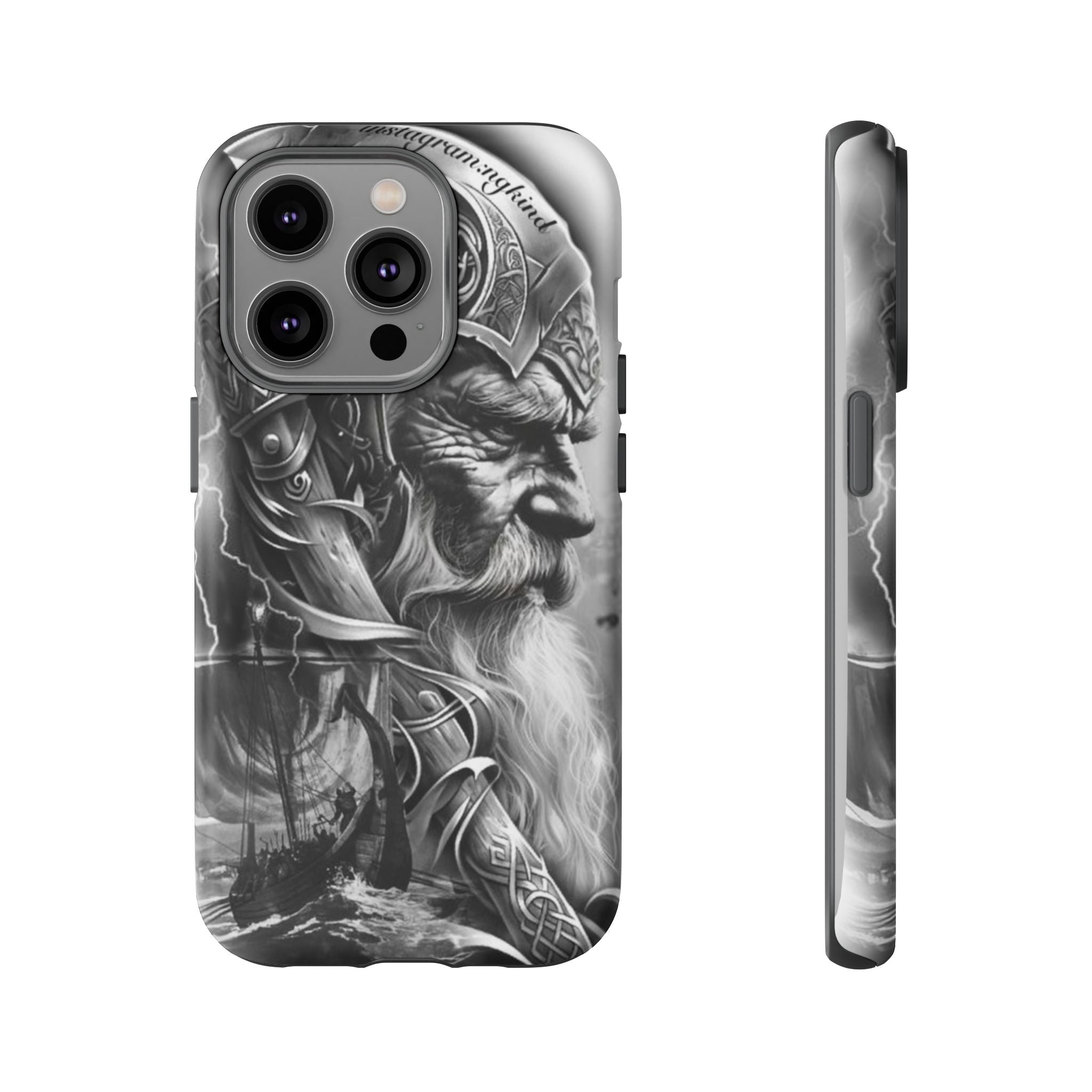 Viking Warrior & Longship – Norse Mythology iPhone Case