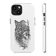 Viking Wolf Spirit – Norse Warrior Fusion iPhone Case