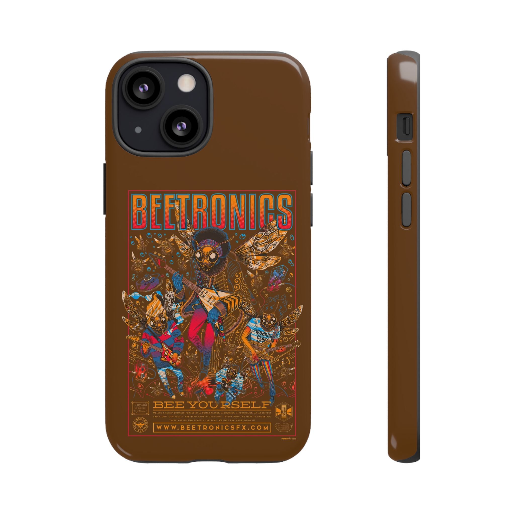 BeeTronics Rock Band – Psychedelic Bee Guitarist iPhone Case