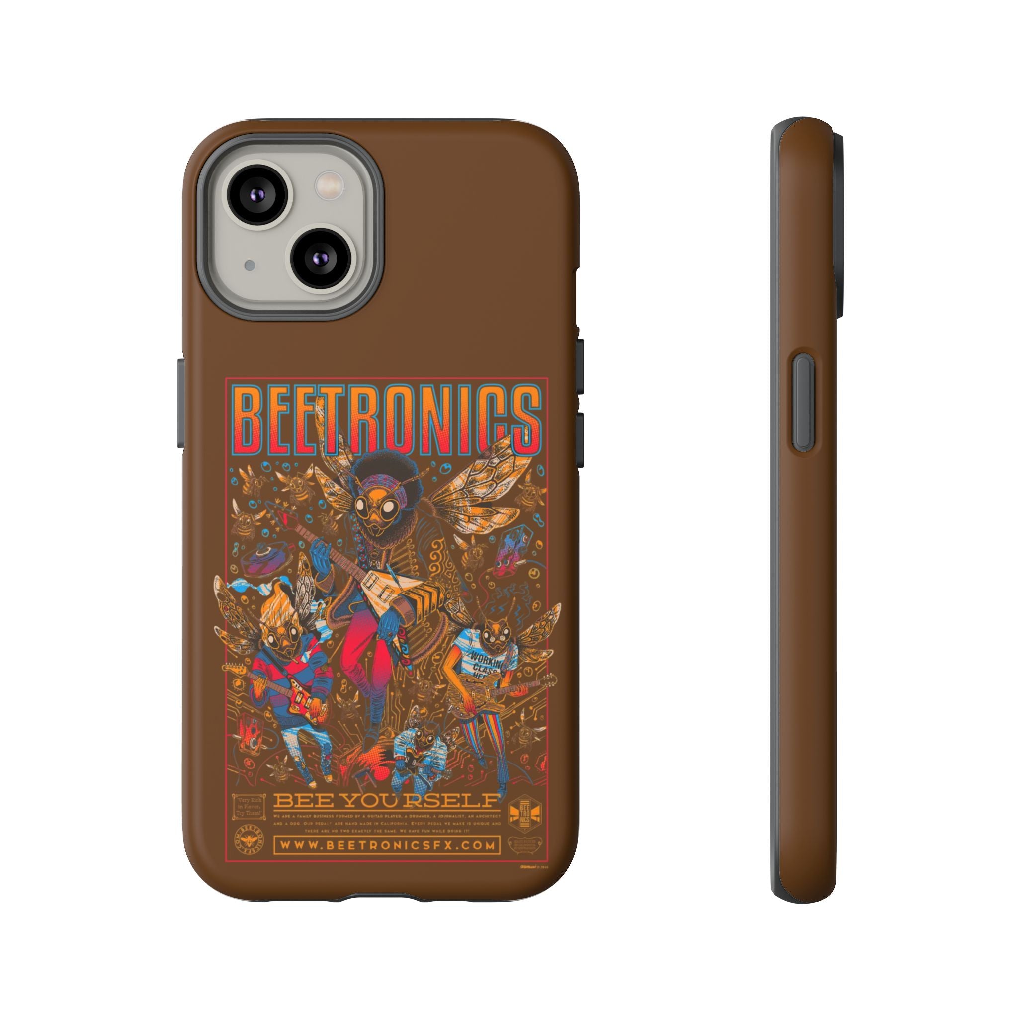 BeeTronics Rock Band – Psychedelic Bee Guitarist iPhone Case