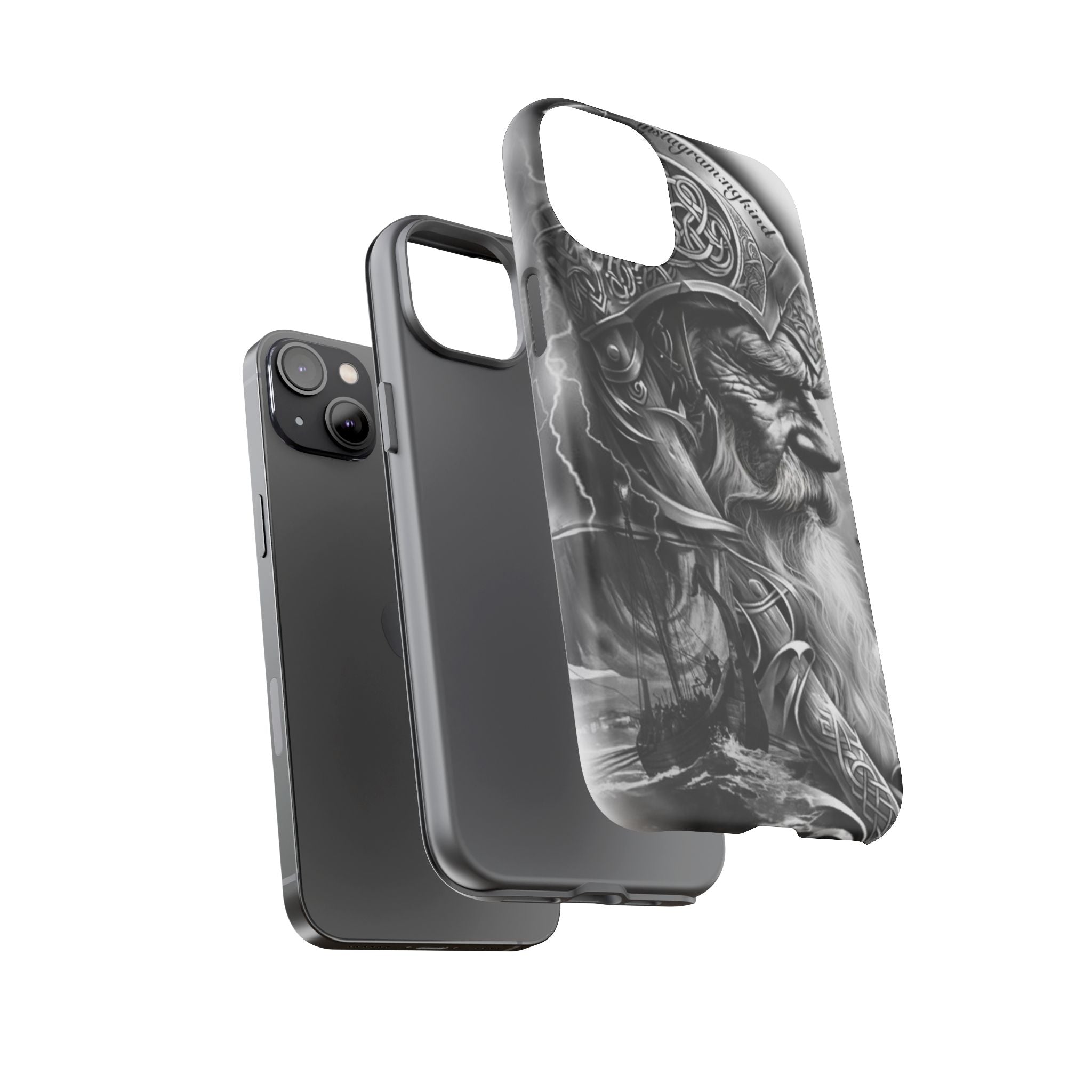 Viking Warrior & Longship – Norse Mythology iPhone Case