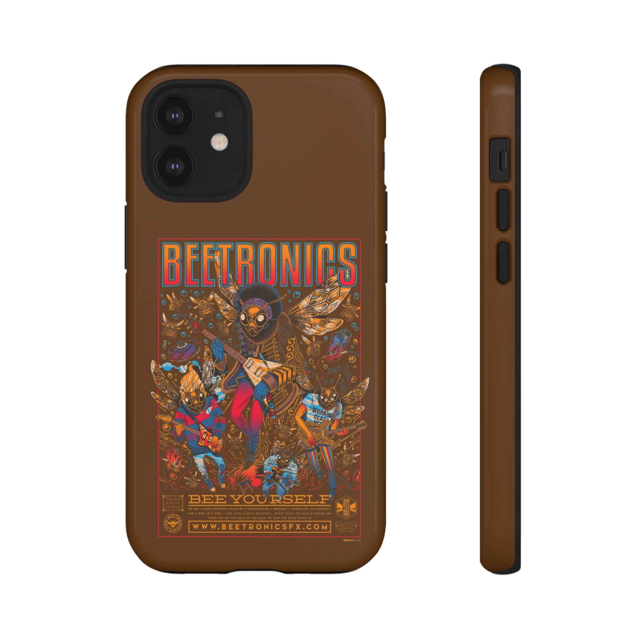 BeeTronics Rock Band – Psychedelic Bee Guitarist iPhone Case