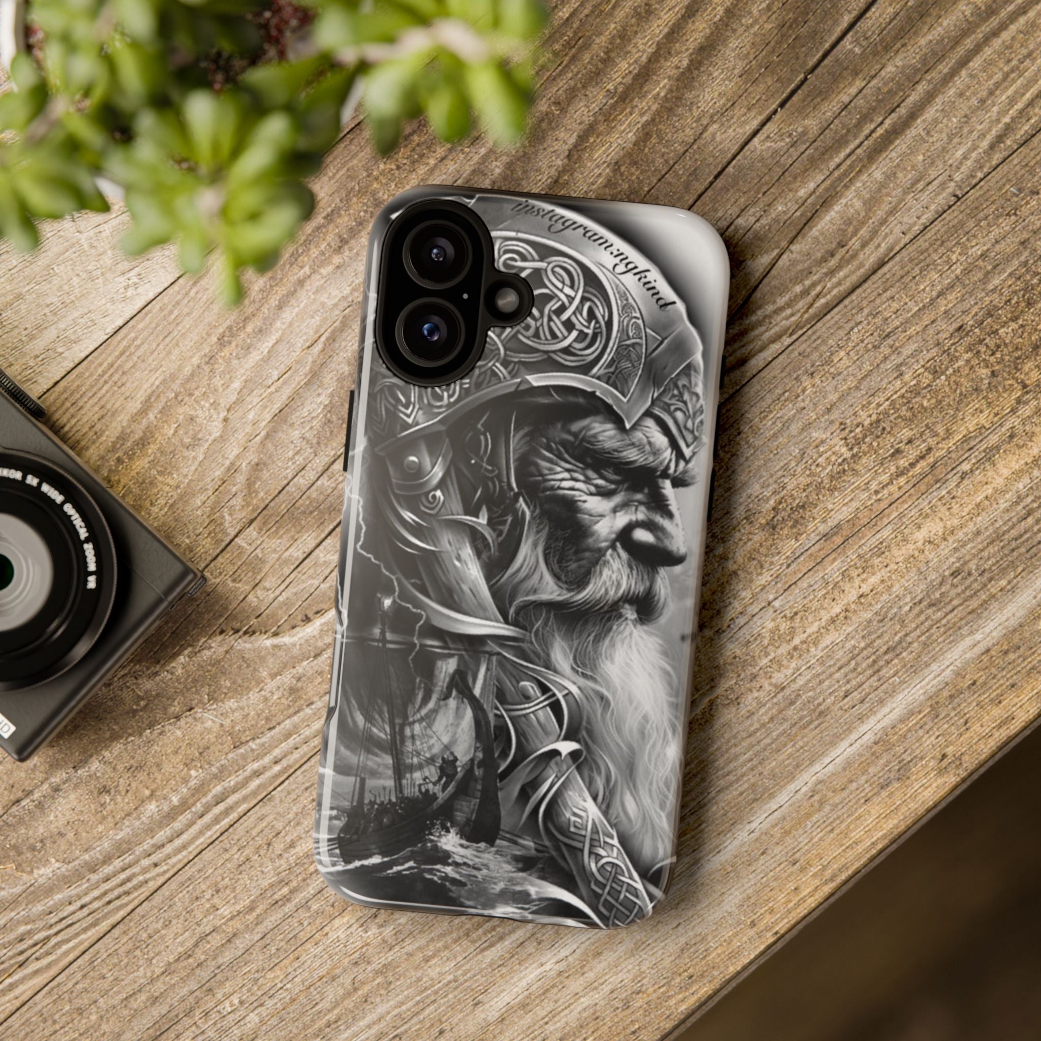 Viking Warrior & Longship – Norse Mythology iPhone Case