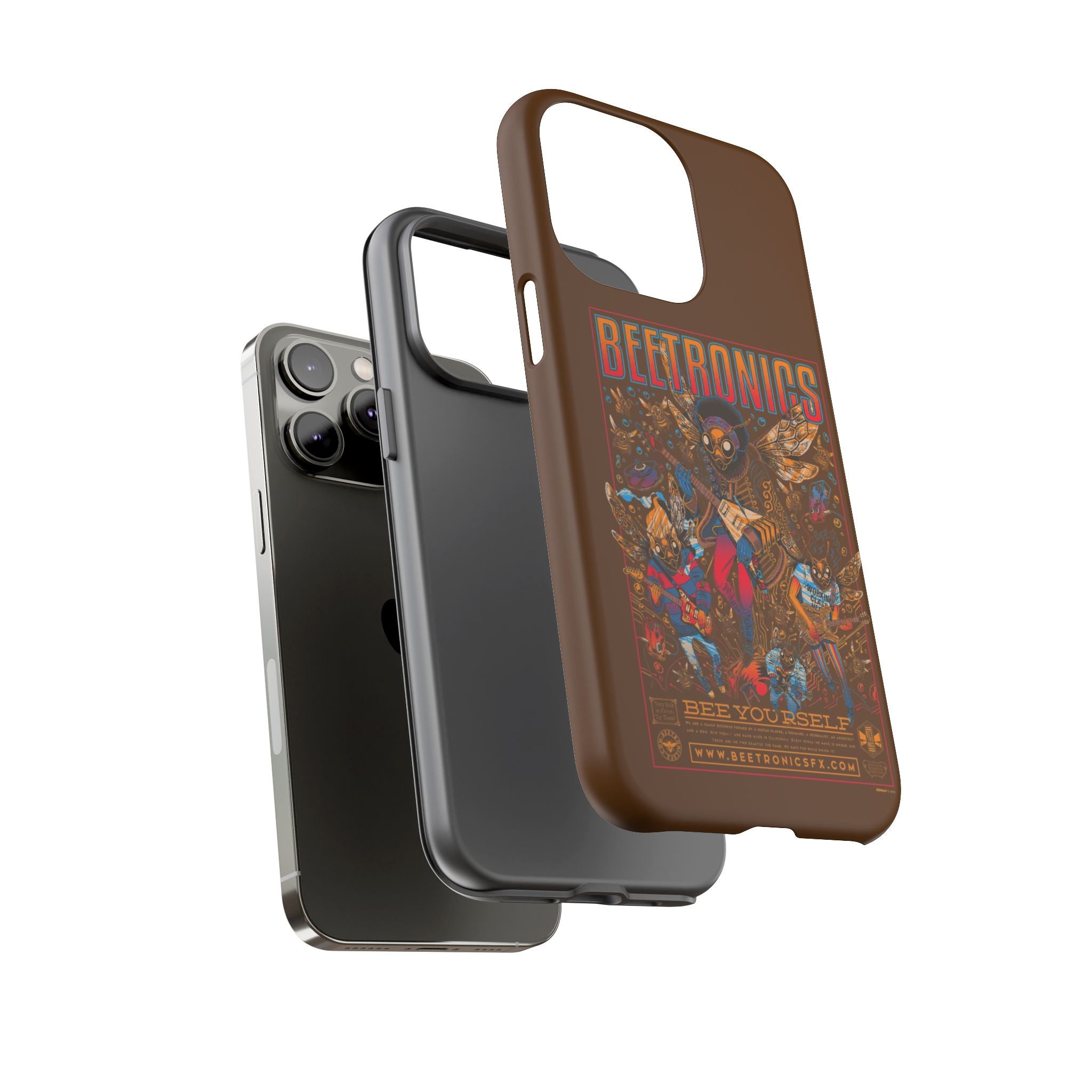 BeeTronics Rock Band – Psychedelic Bee Guitarist iPhone Case