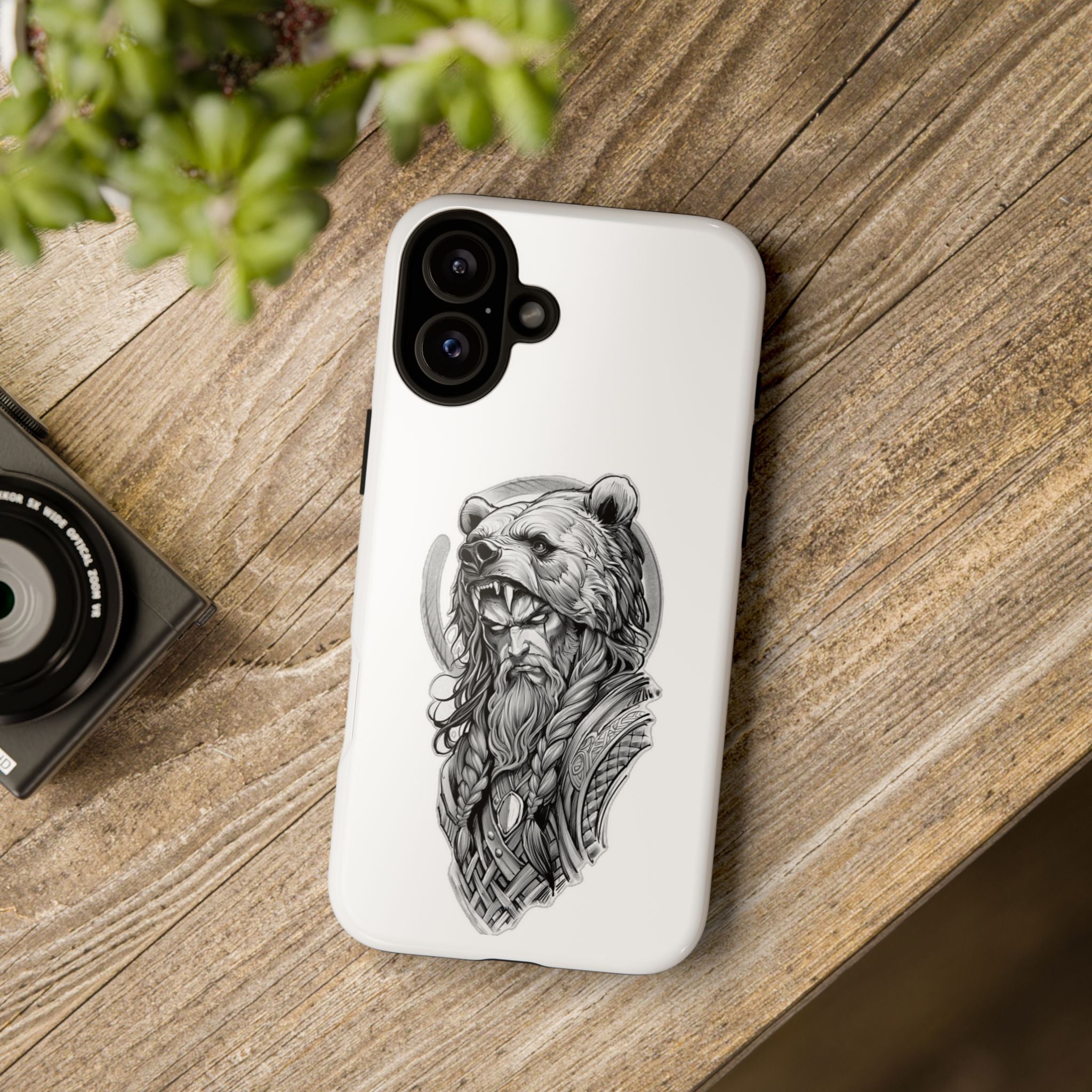 Viking Berserker Bear – Norse Warrior iPhone Case