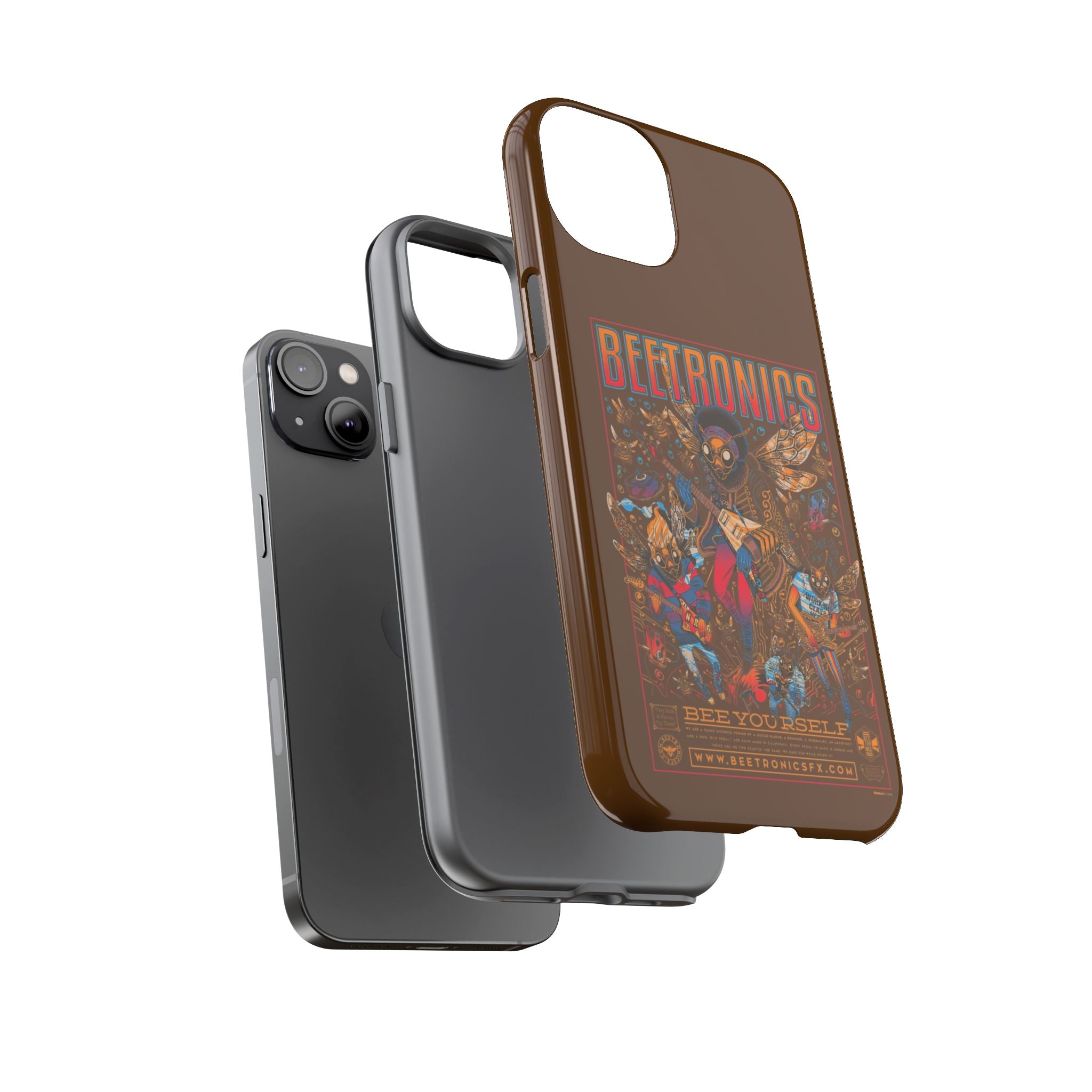 BeeTronics Rock Band – Psychedelic Bee Guitarist iPhone Case
