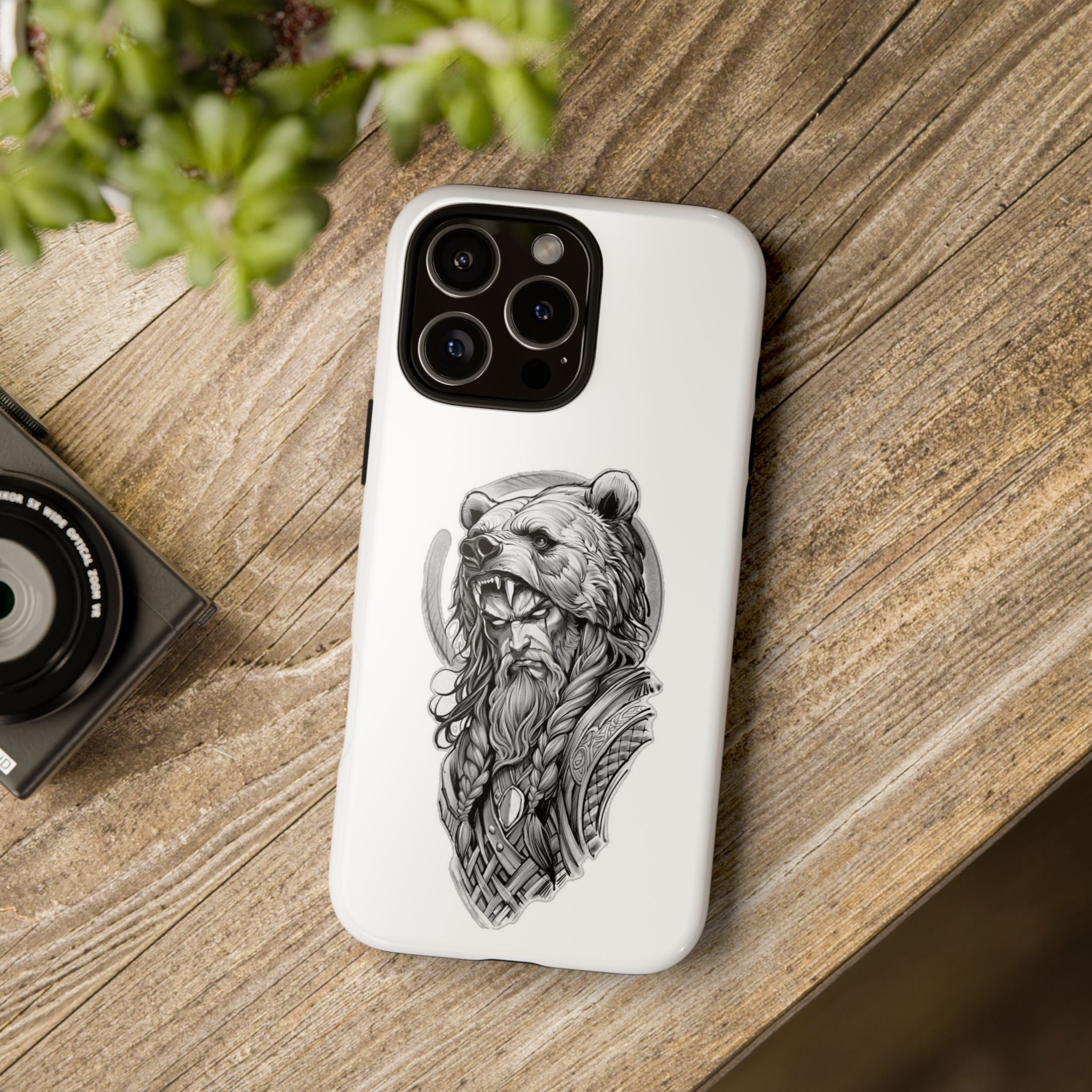 Viking Berserker Bear – Norse Warrior iPhone Case