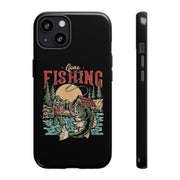 Gone Fishing Skeleton – Vintage Angler iPhone Case