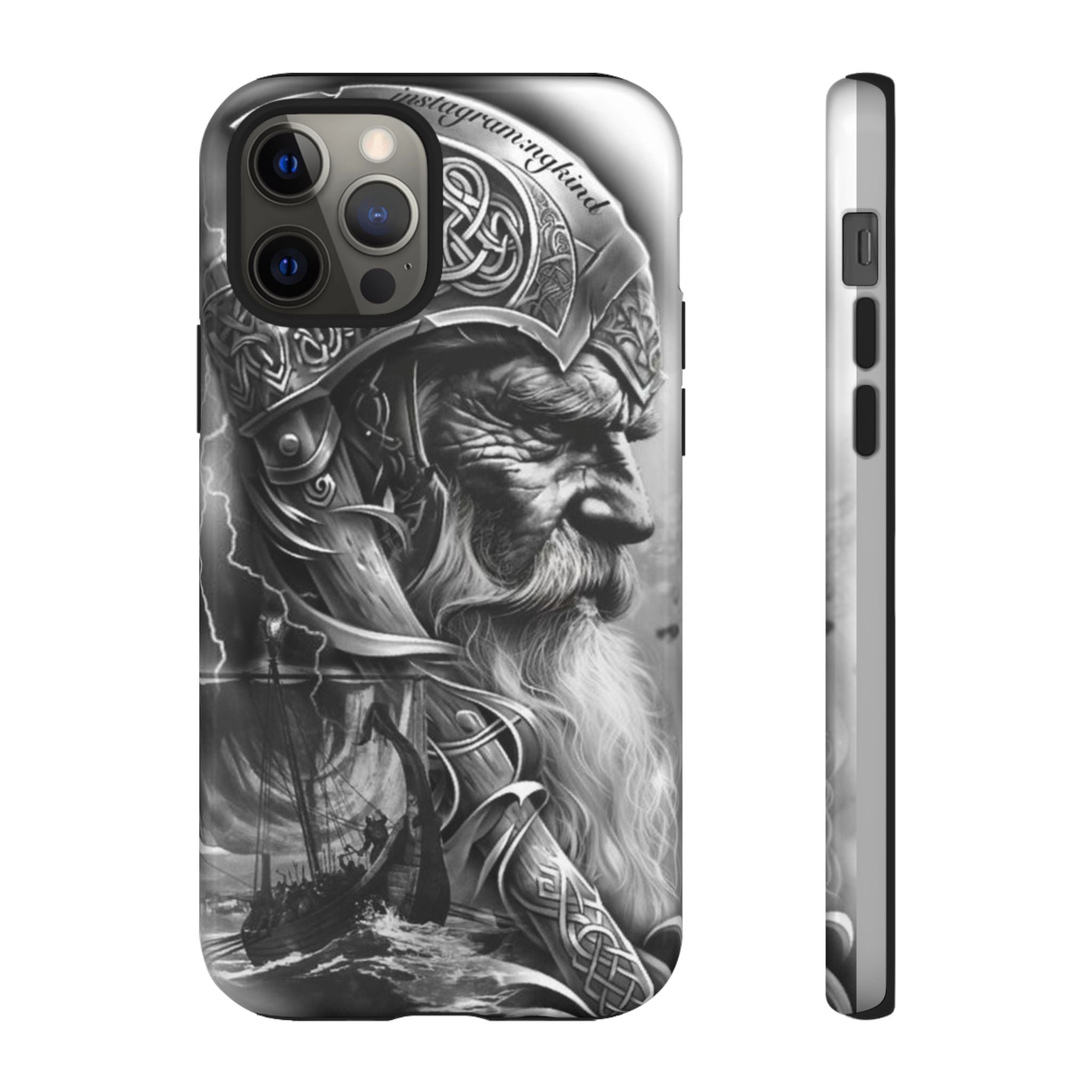 Viking Warrior & Longship – Norse Mythology iPhone Case