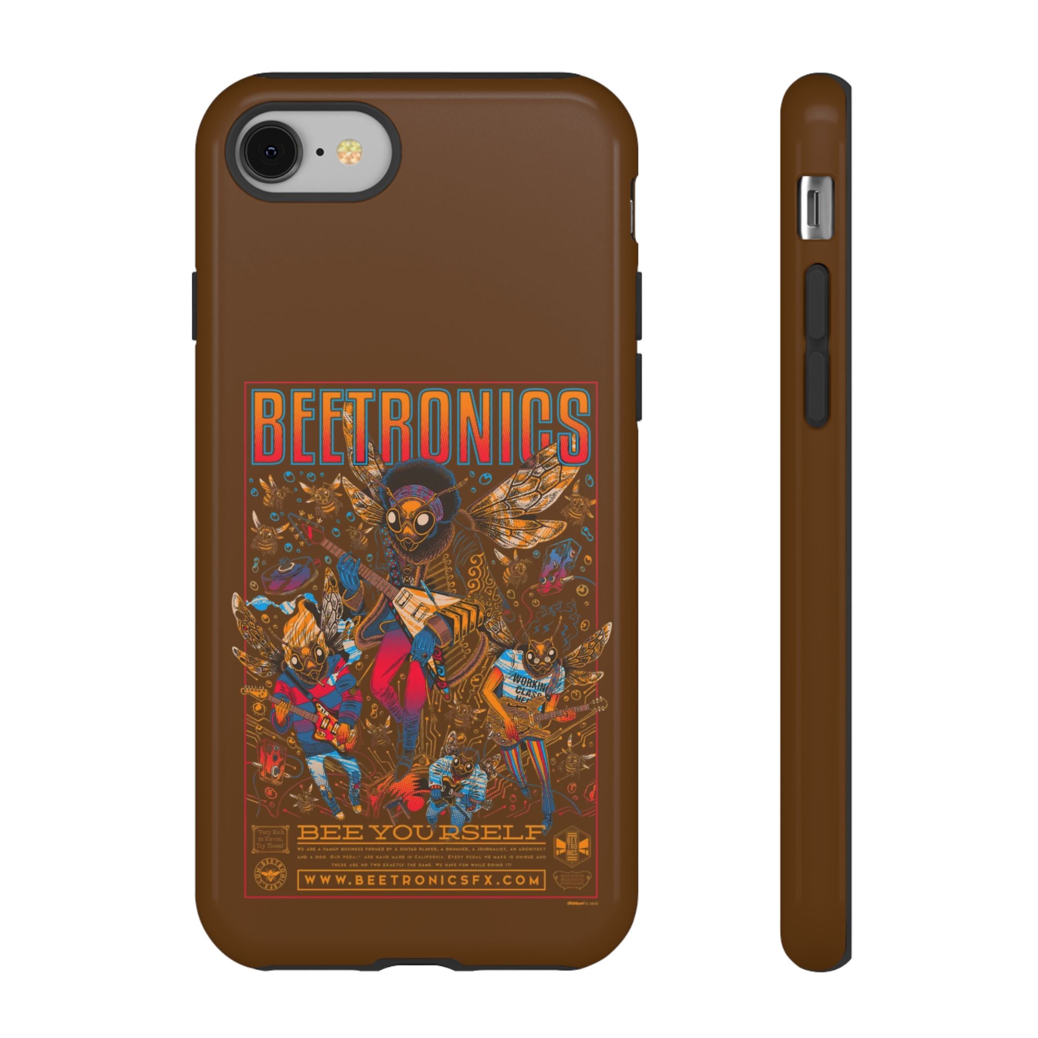 BeeTronics Rock Band – Psychedelic Bee Guitarist iPhone Case