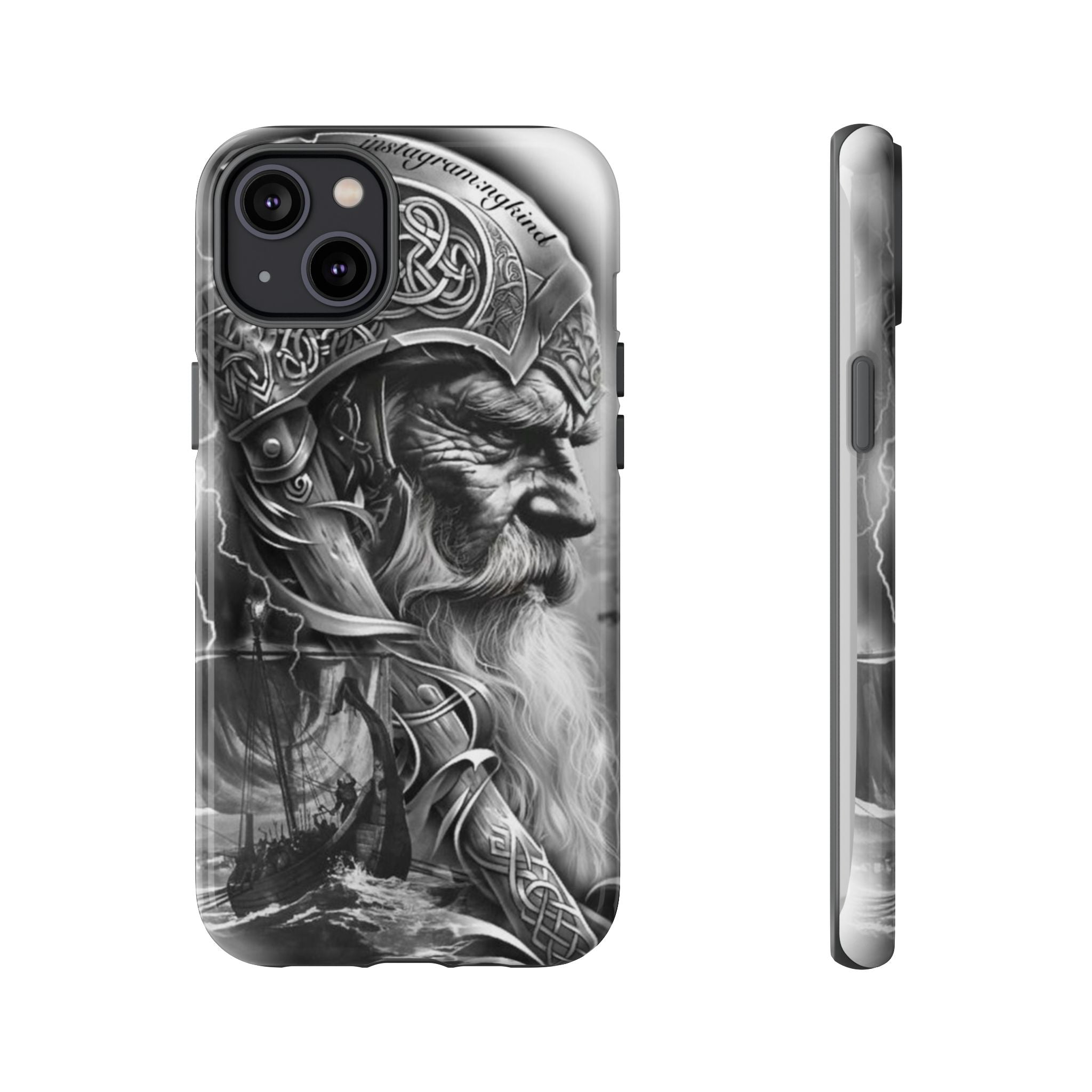 Viking Warrior & Longship – Norse Mythology iPhone Case