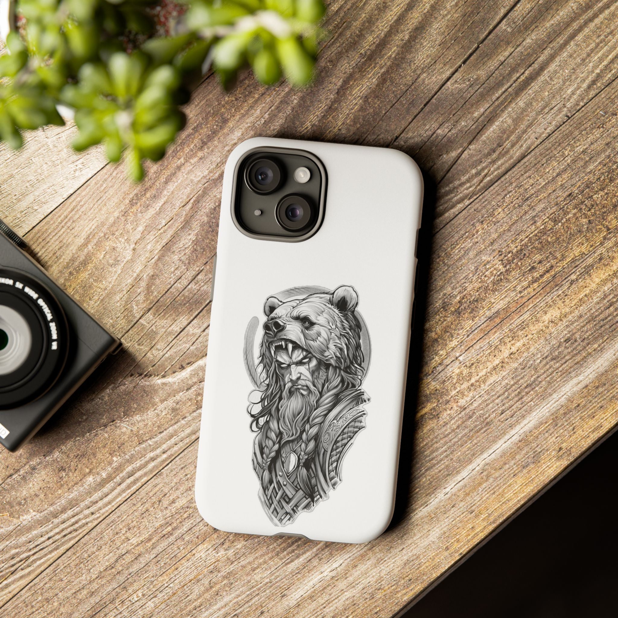 Viking Berserker Bear – Norse Warrior iPhone Case
