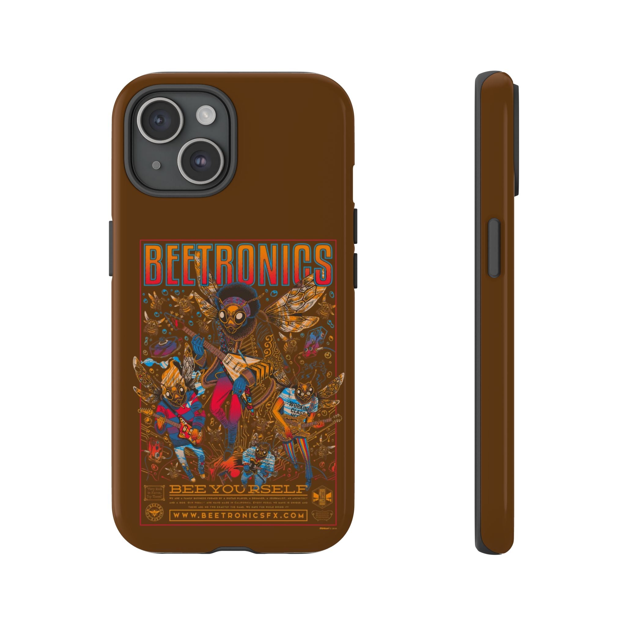 BeeTronics Rock Band – Psychedelic Bee Guitarist iPhone Case