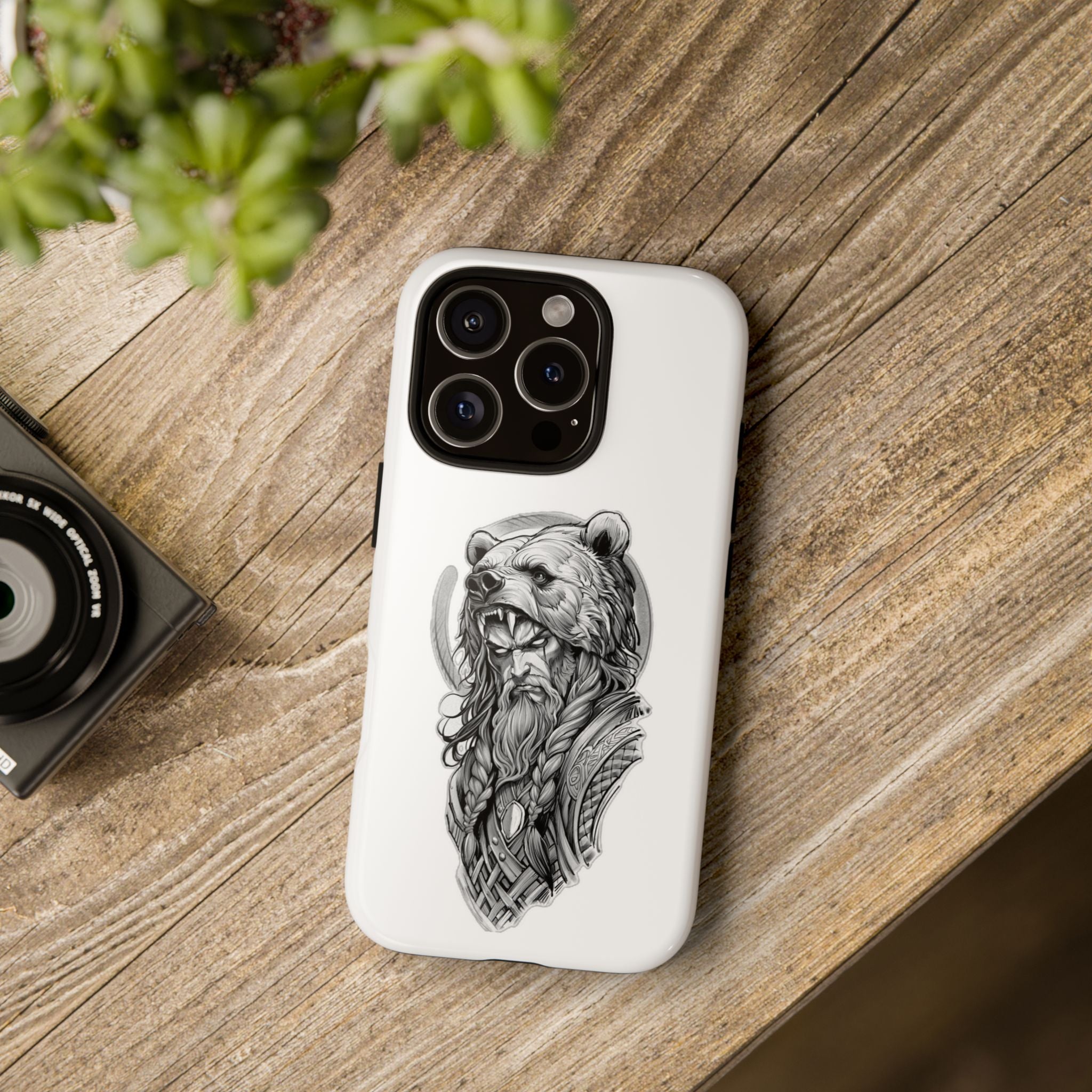 Viking Berserker Bear – Norse Warrior iPhone Case