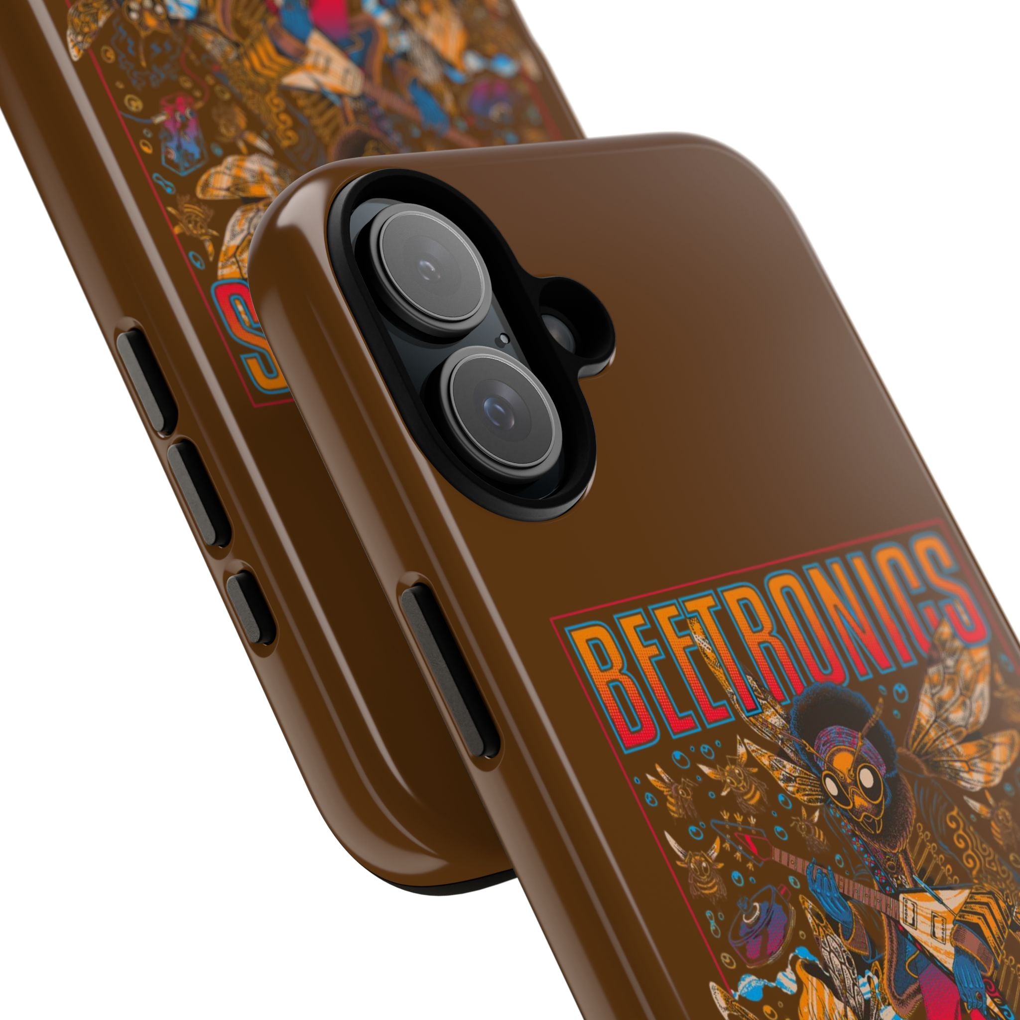 BeeTronics Rock Band – Psychedelic Bee Guitarist iPhone Case