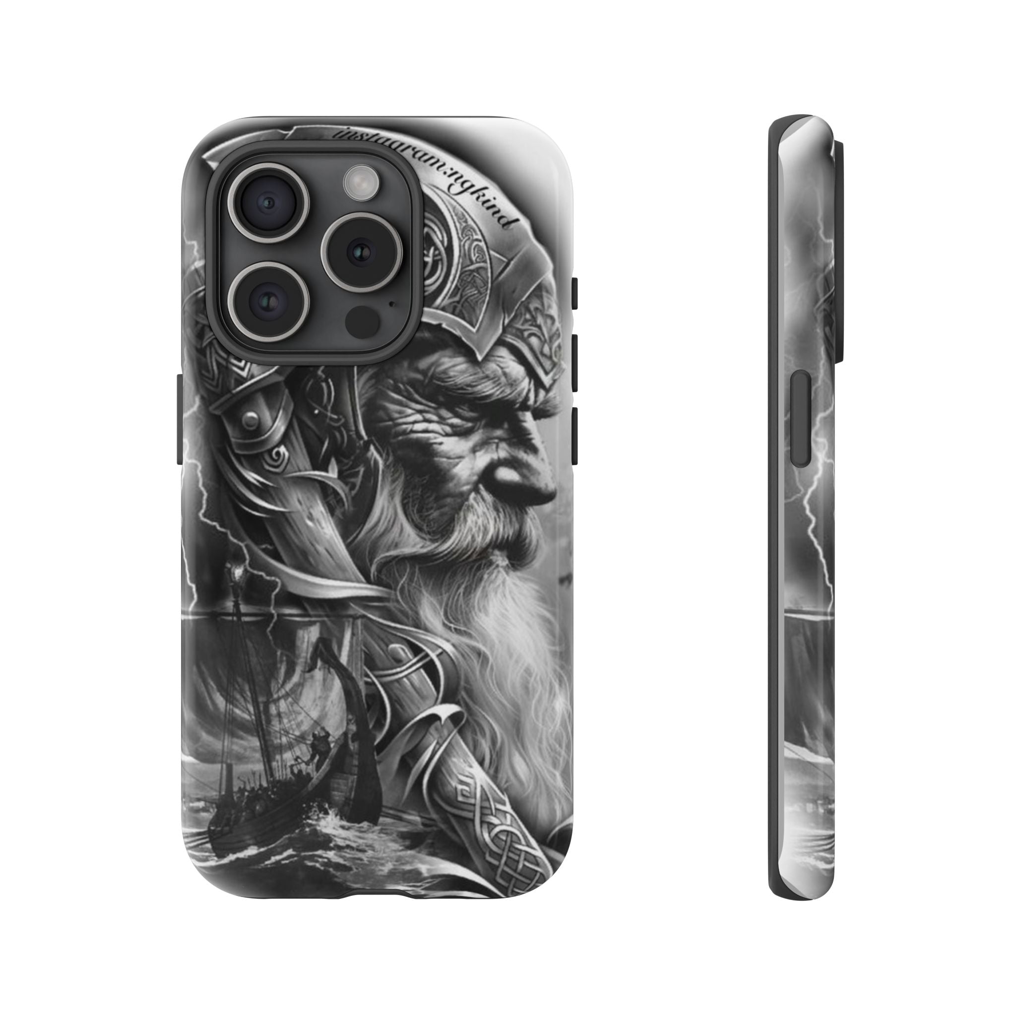 Viking Warrior & Longship – Norse Mythology iPhone Case