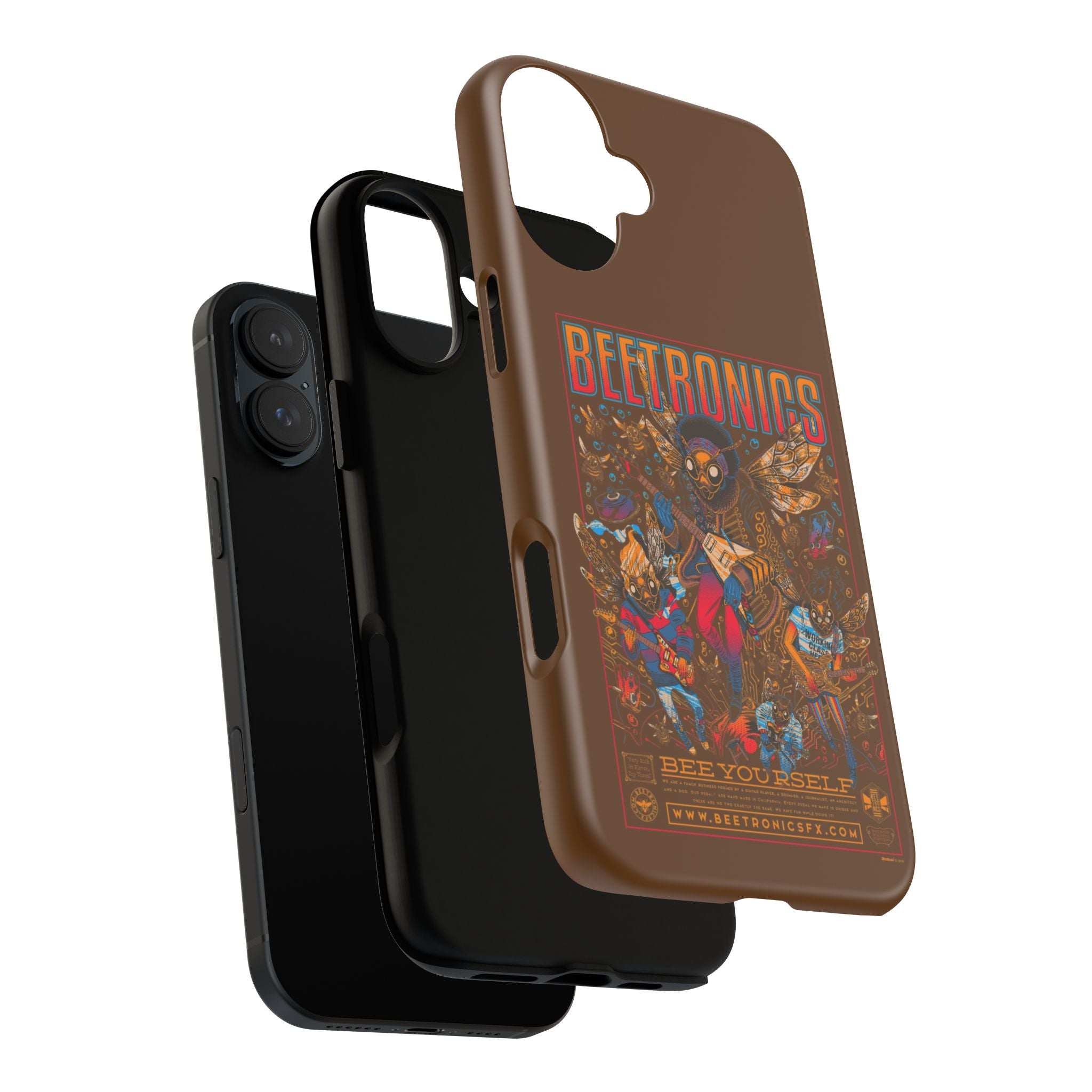BeeTronics Rock Band – Psychedelic Bee Guitarist iPhone Case