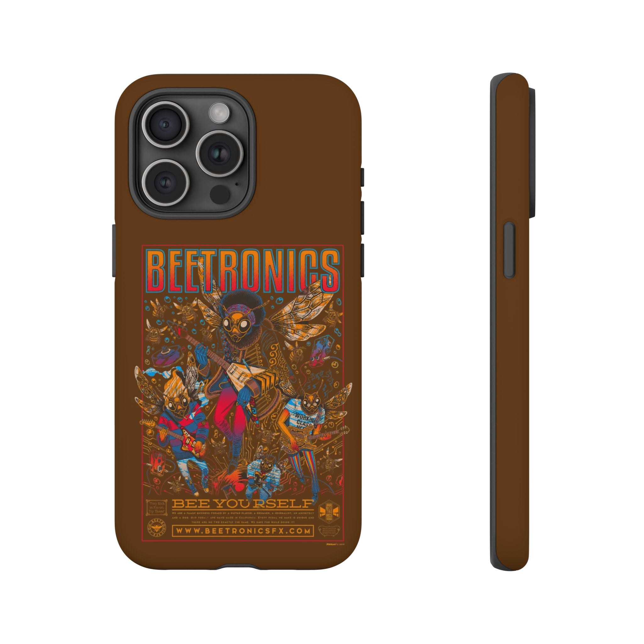 BeeTronics Rock Band – Psychedelic Bee Guitarist iPhone Case