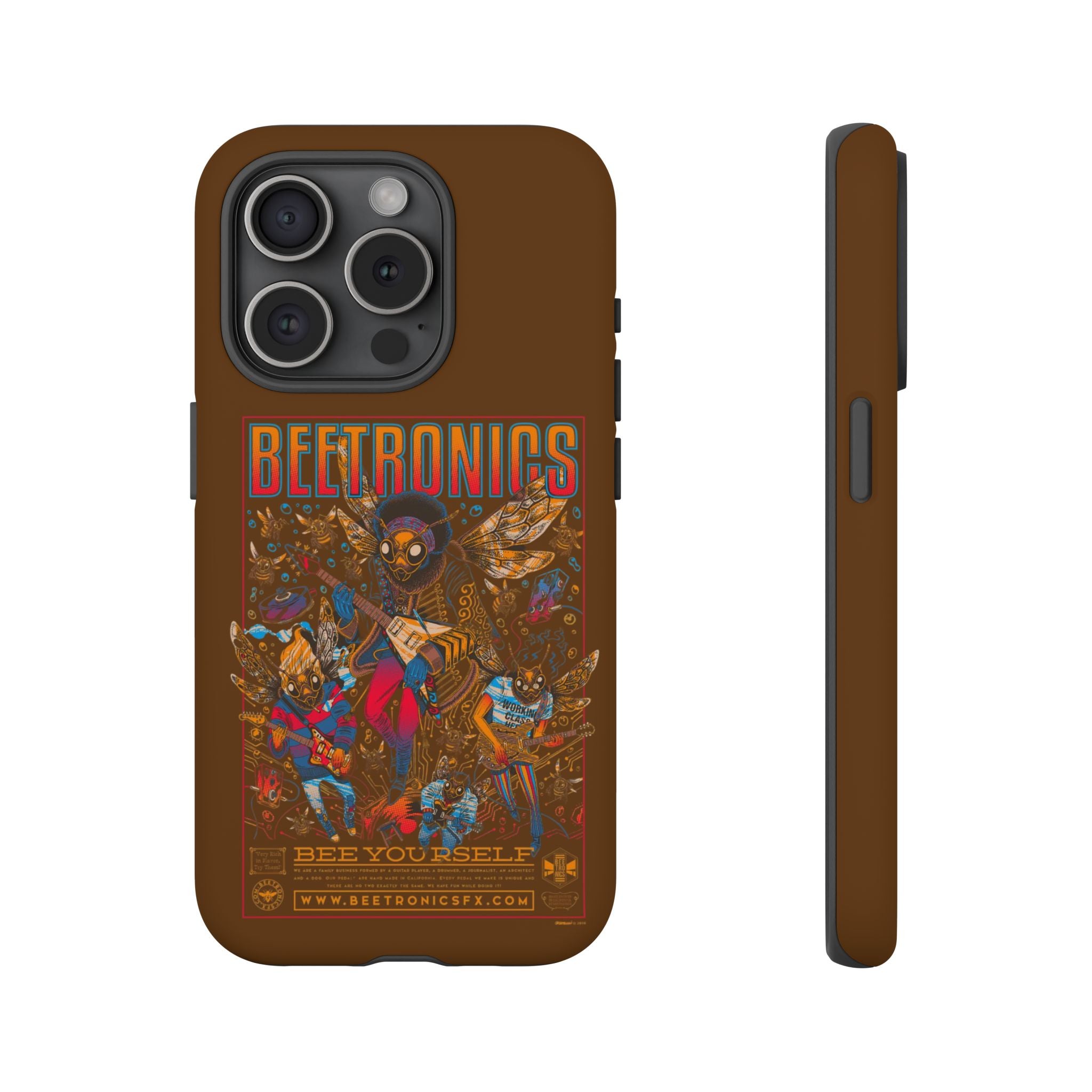 BeeTronics Rock Band – Psychedelic Bee Guitarist iPhone Case