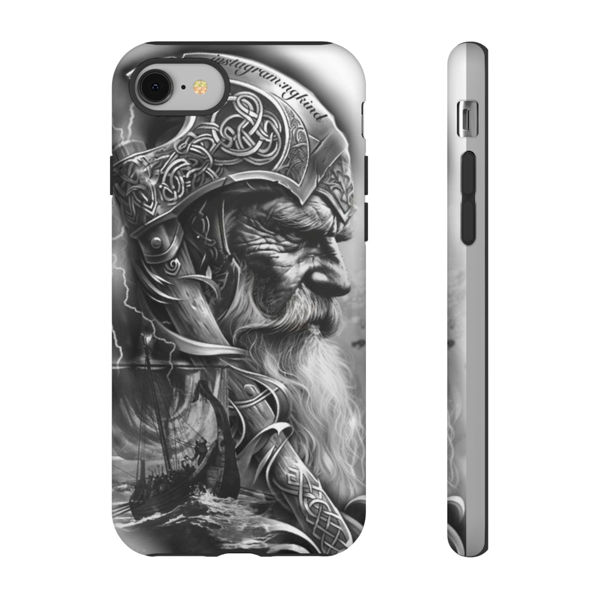 Viking Warrior & Longship – Norse Mythology iPhone Case