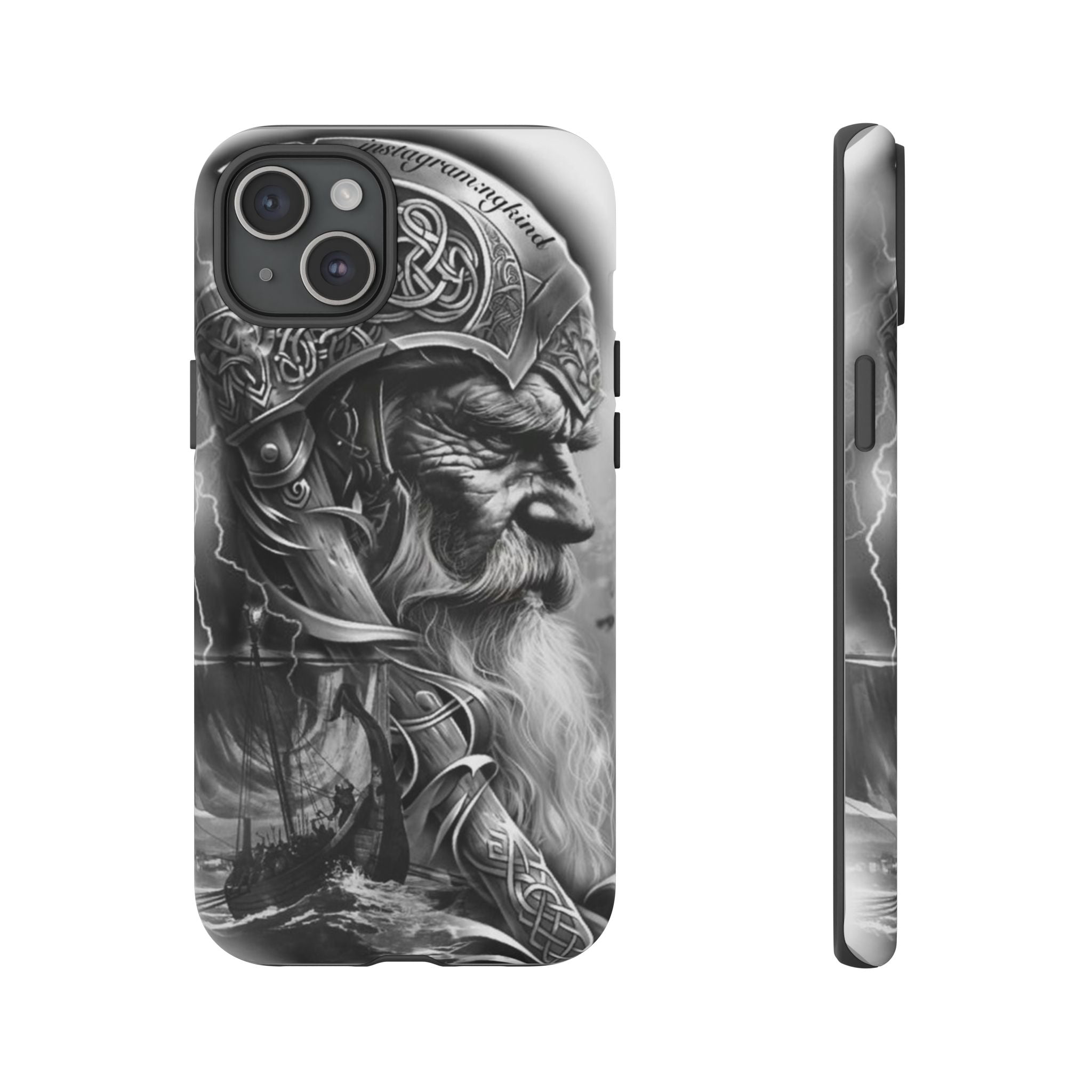 Viking Warrior & Longship – Norse Mythology iPhone Case