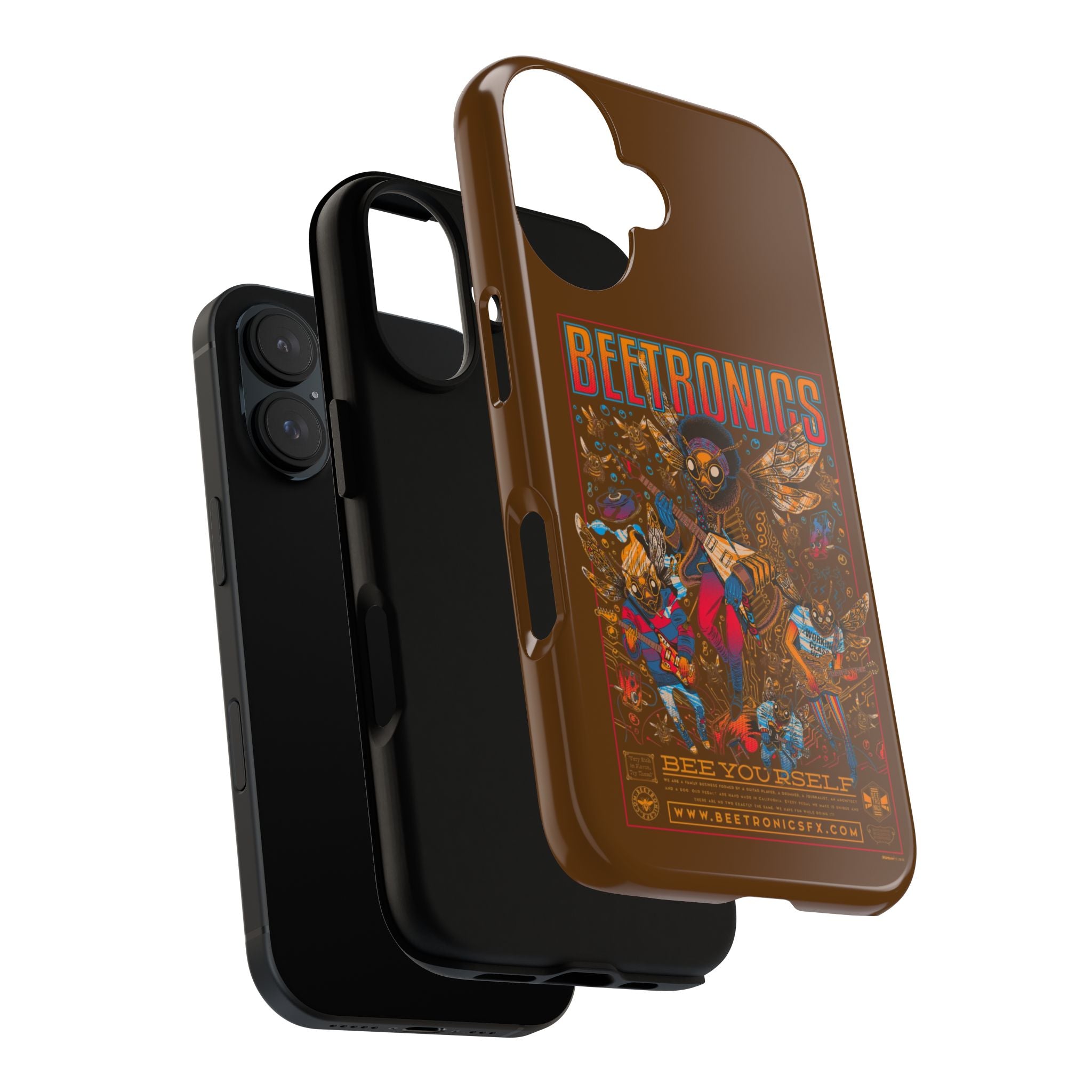 BeeTronics Rock Band – Psychedelic Bee Guitarist iPhone Case