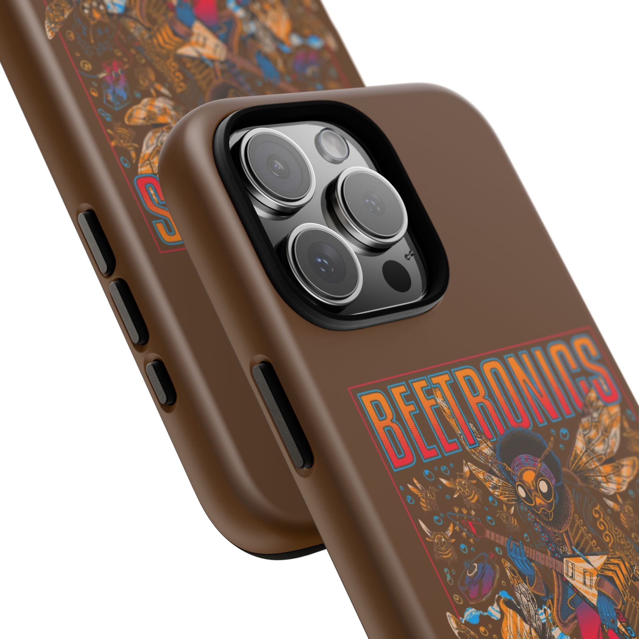 BeeTronics Rock Band – Psychedelic Bee Guitarist iPhone Case