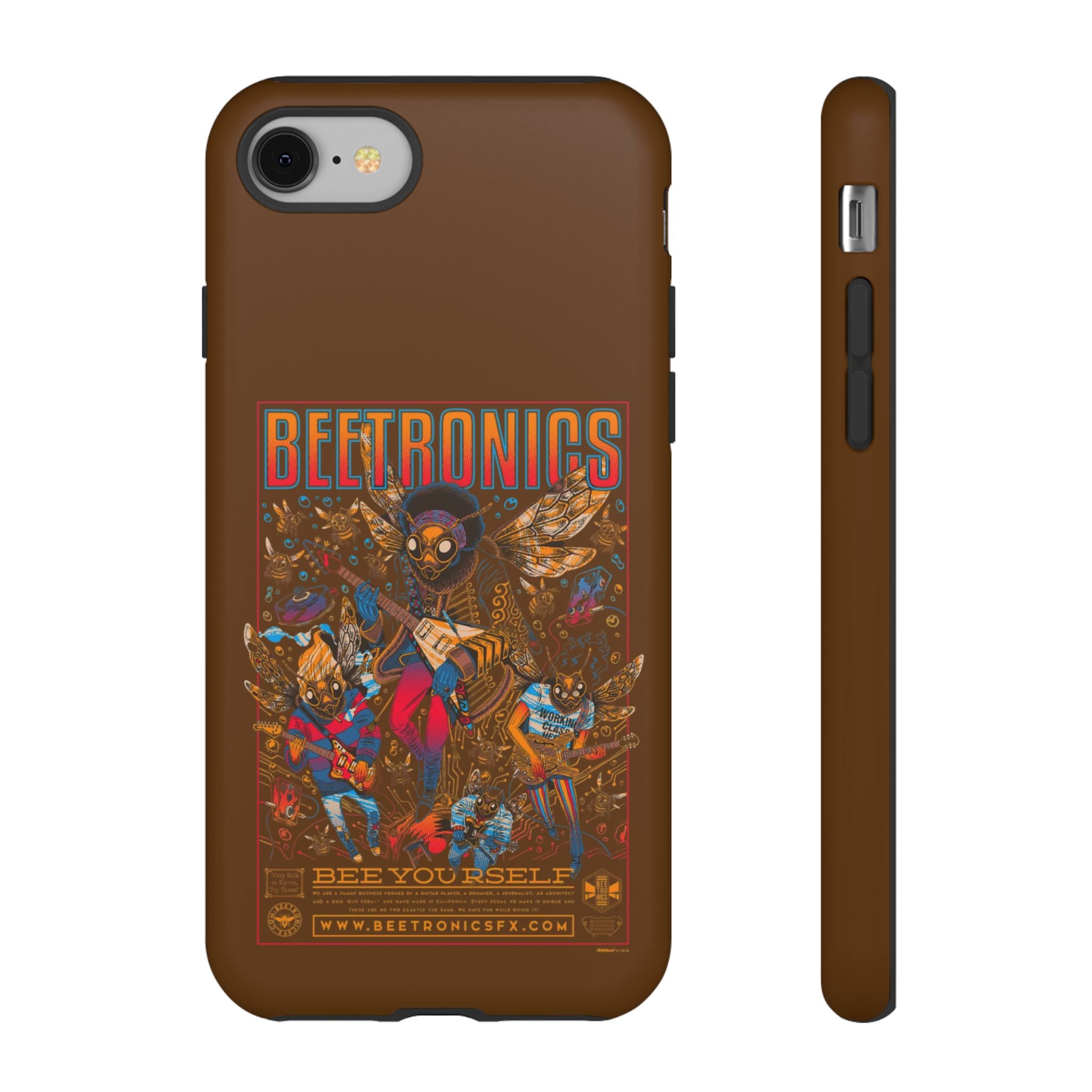 BeeTronics Rock Band – Psychedelic Bee Guitarist iPhone Case