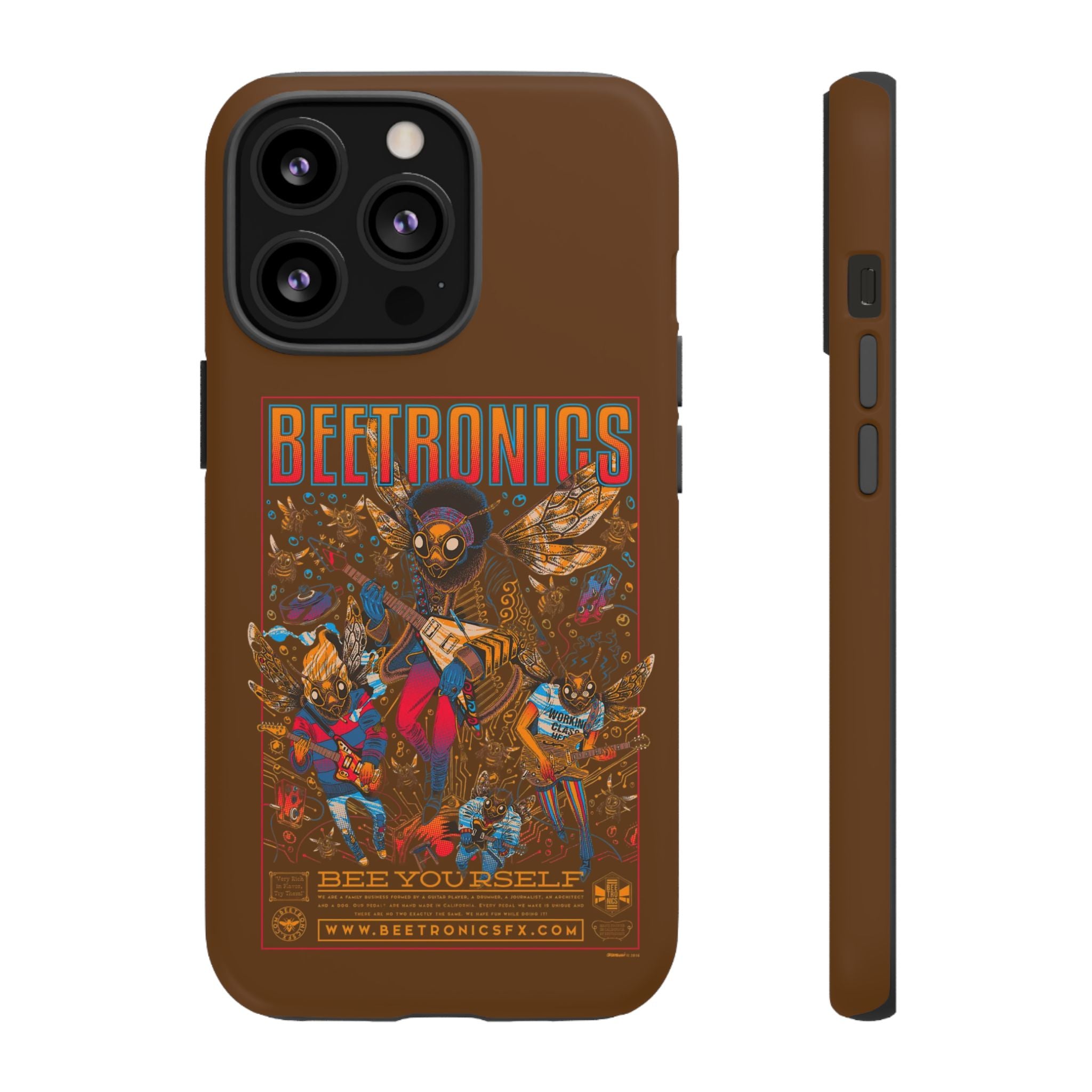 BeeTronics Rock Band – Psychedelic Bee Guitarist iPhone Case