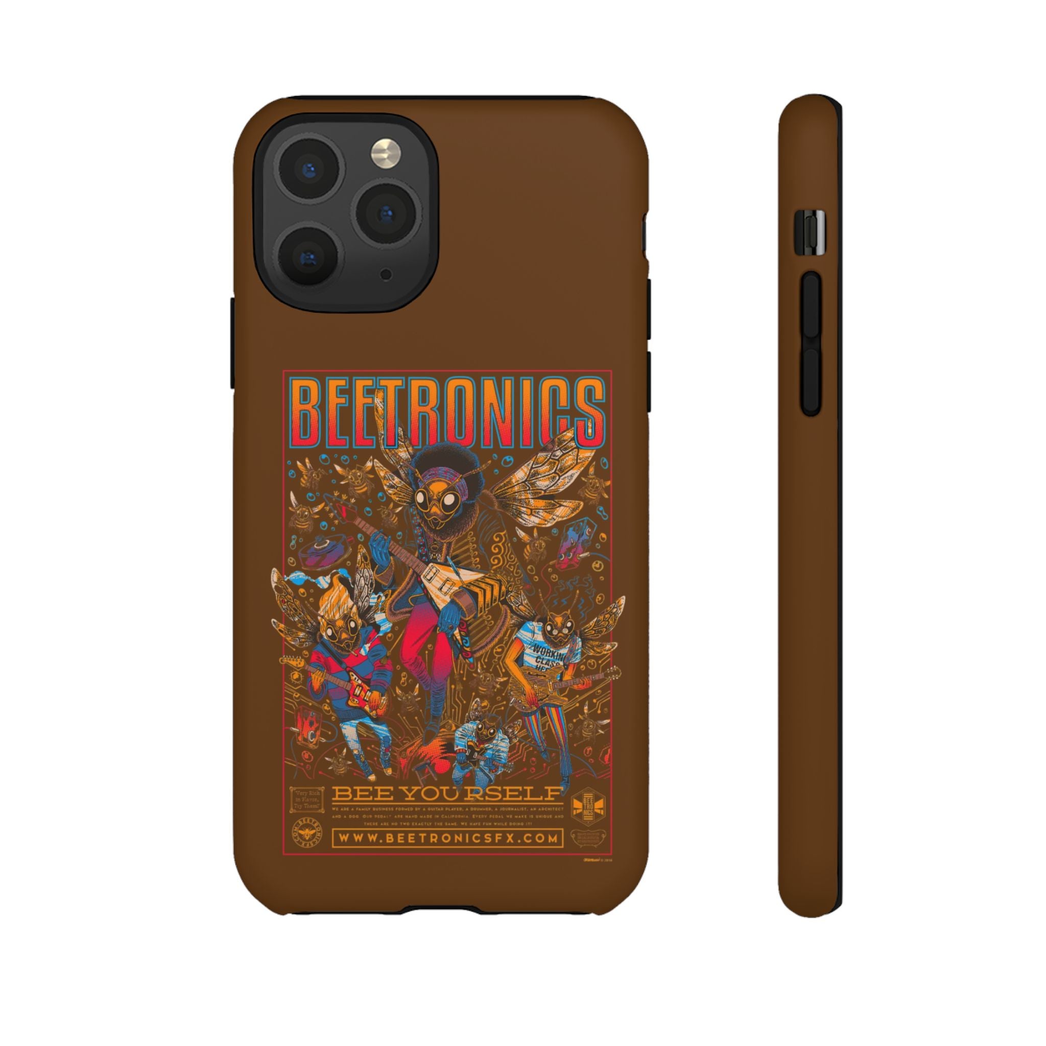 BeeTronics Rock Band – Psychedelic Bee Guitarist iPhone Case