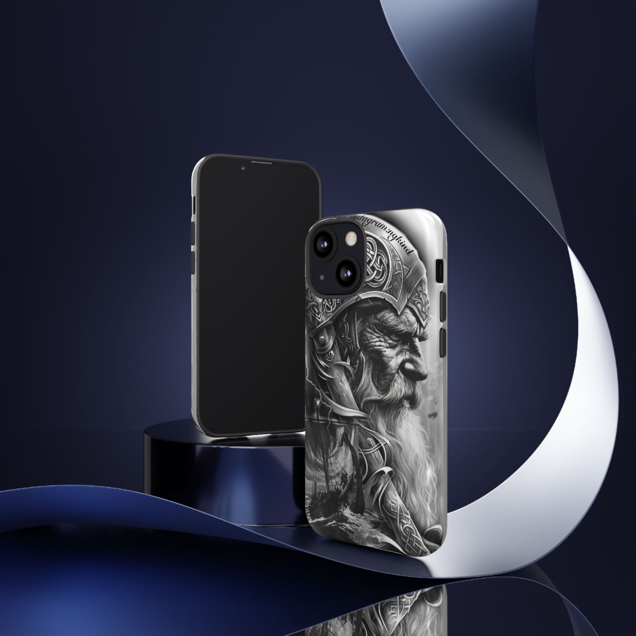 Viking Warrior & Longship – Norse Mythology iPhone Case