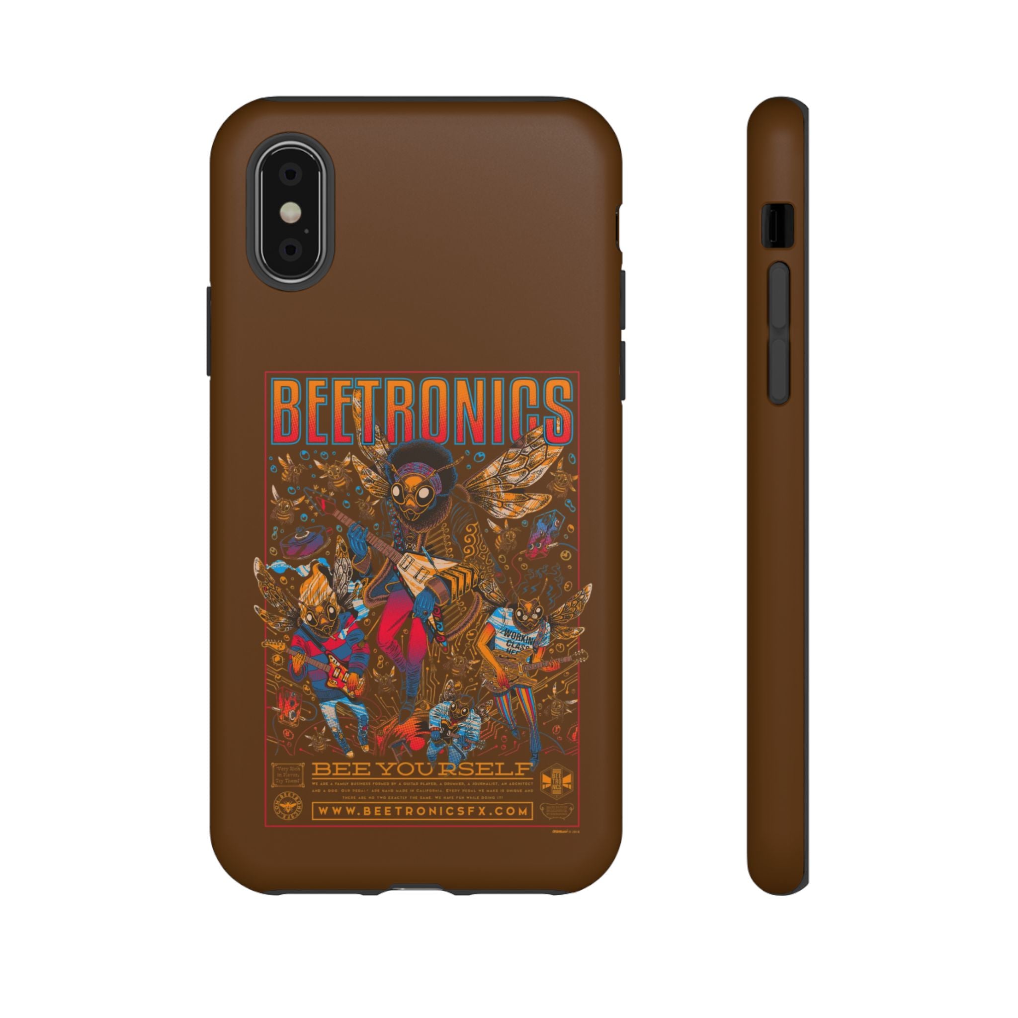 BeeTronics Rock Band – Psychedelic Bee Guitarist iPhone Case